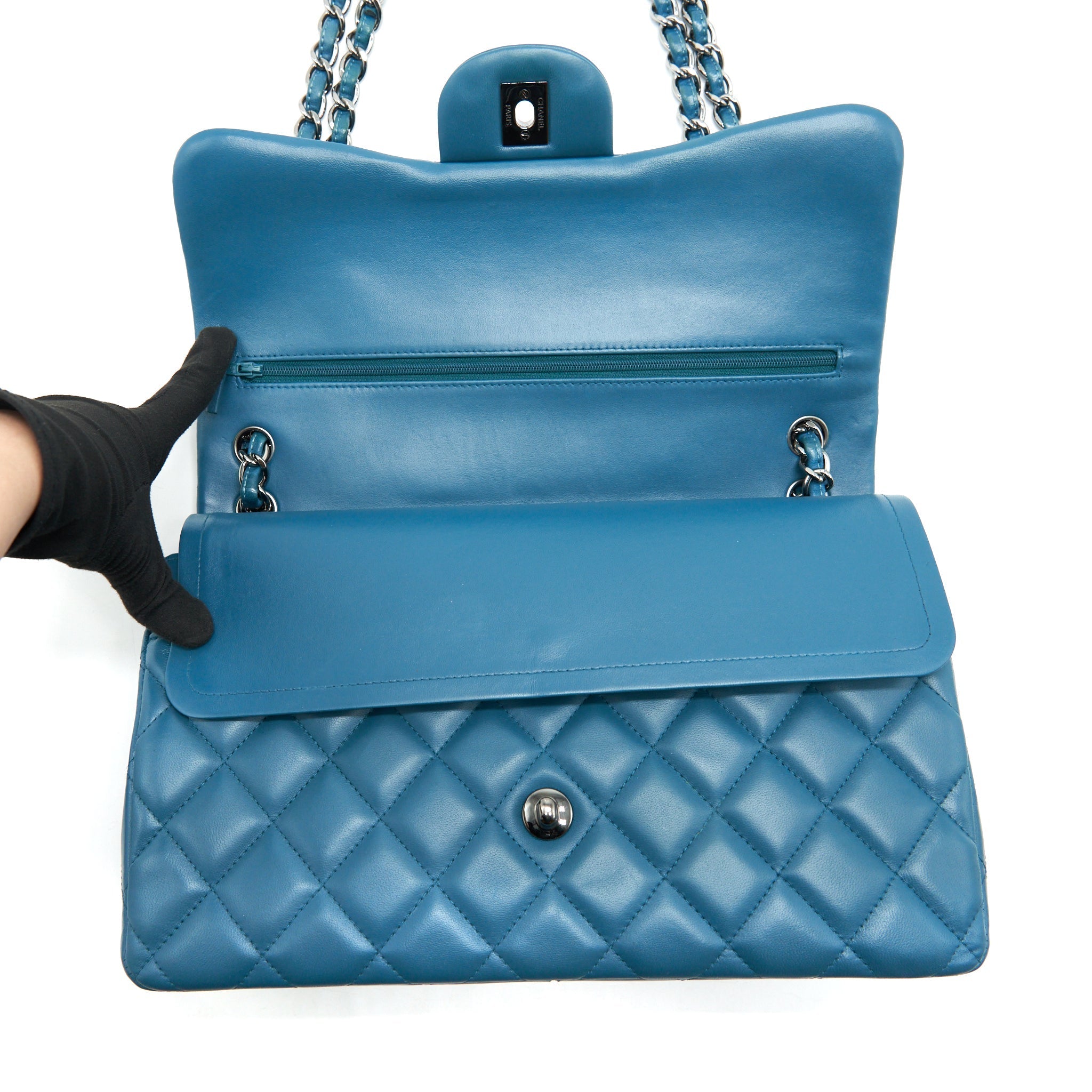 Chanel Jumbo Classic Double Flap Bag Lambskin Green