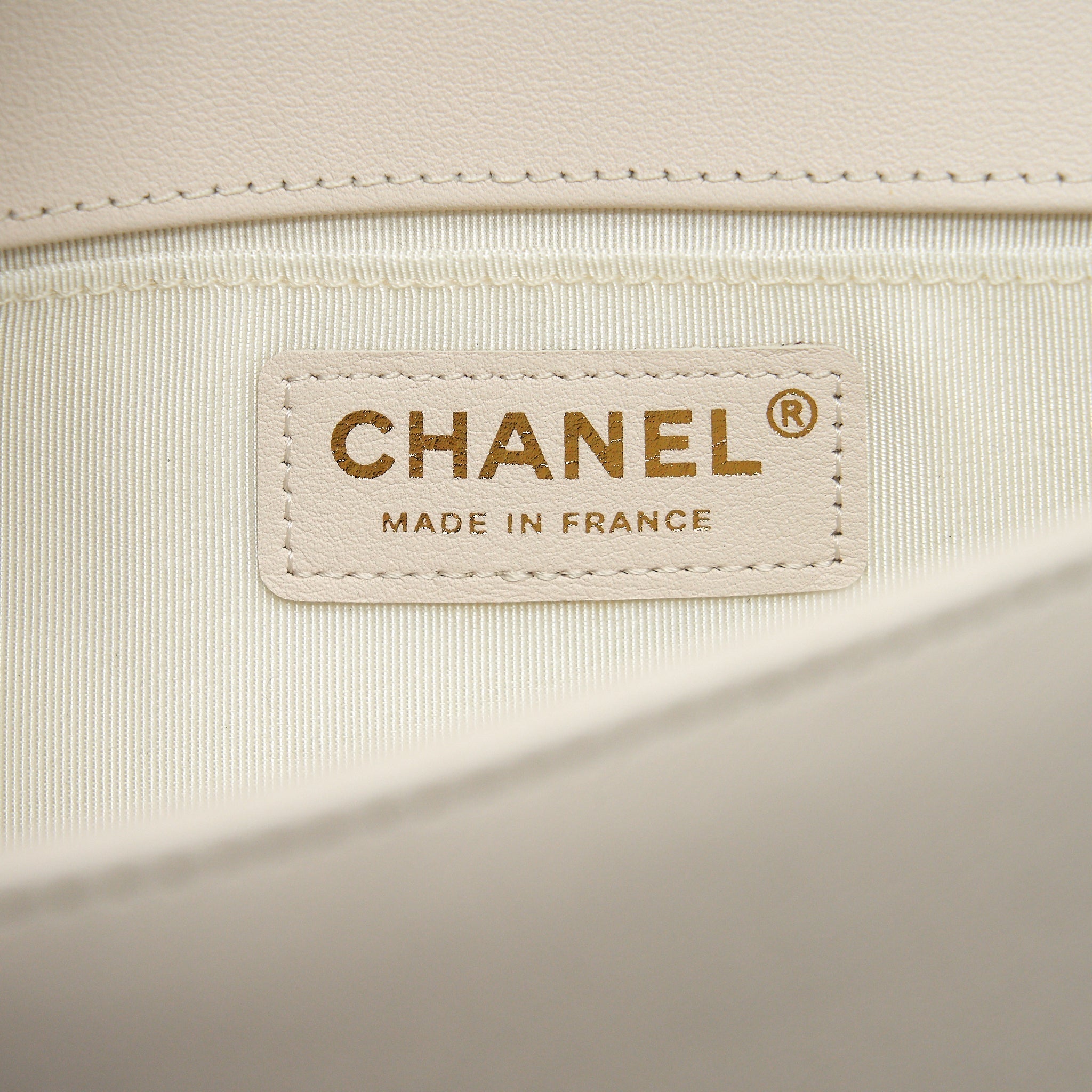 Chanel Small Boy Chanel Calfskin white