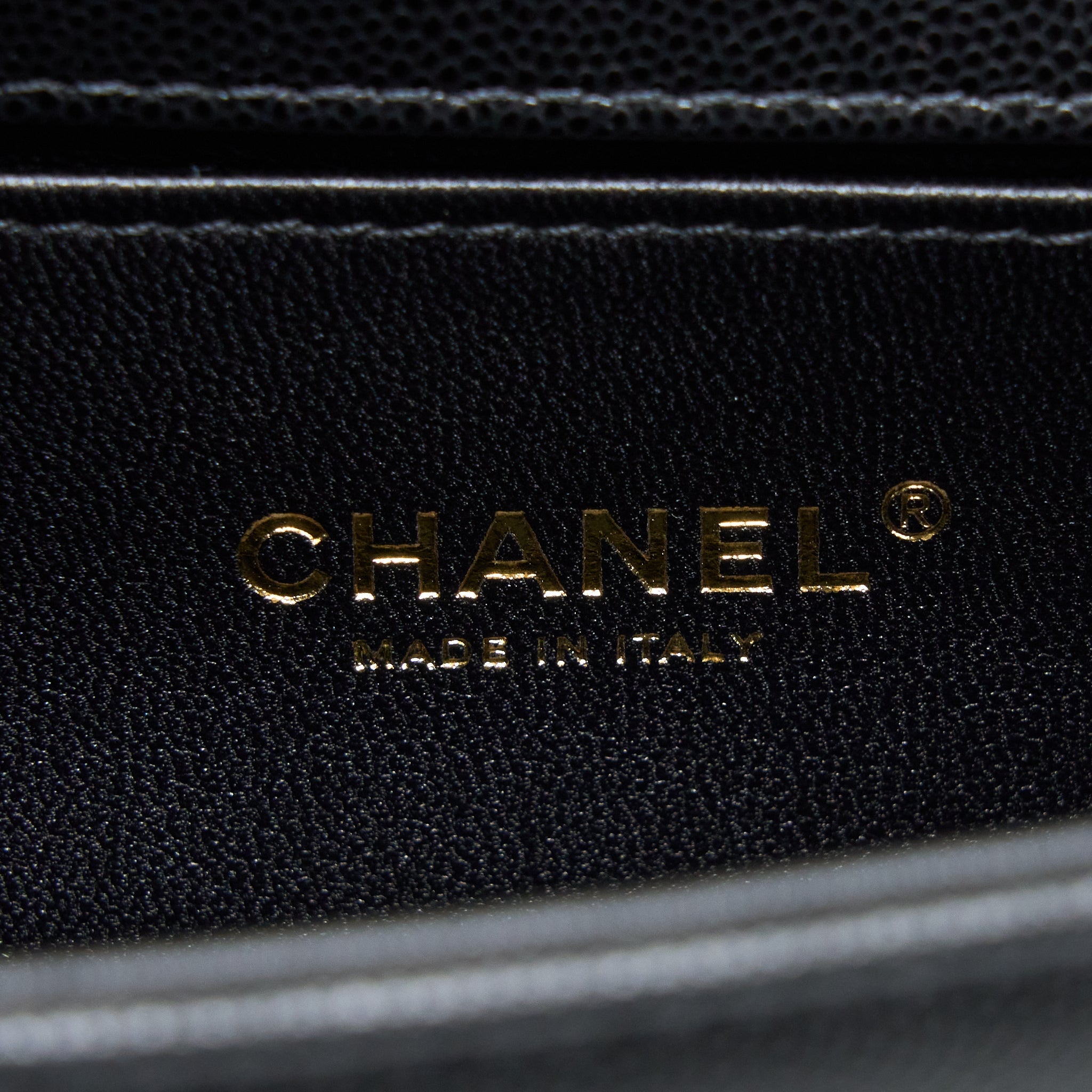 Chanel Small Boy Bag Caviar Black  (Microchip )