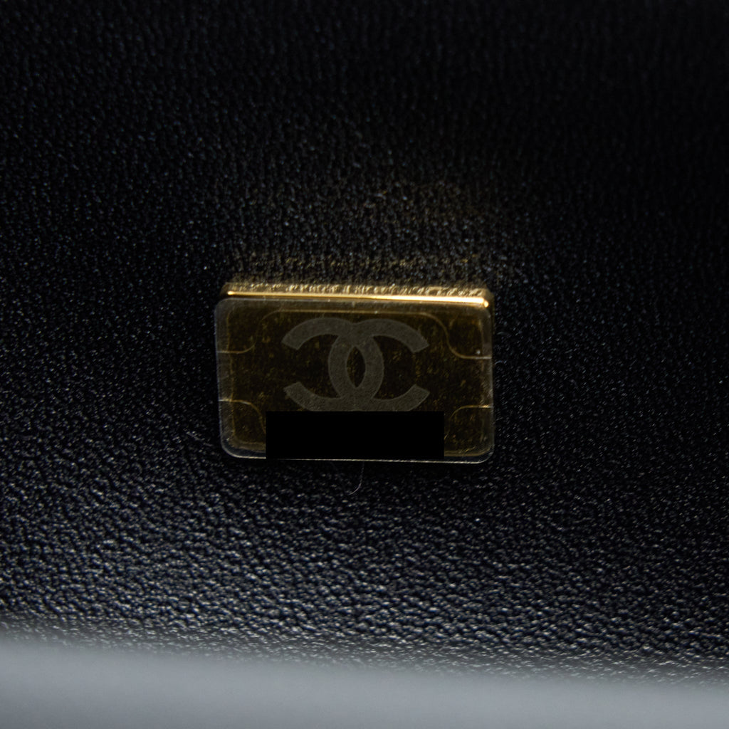 Chanel Small Boy Bag Caviar Black  (Microchip )