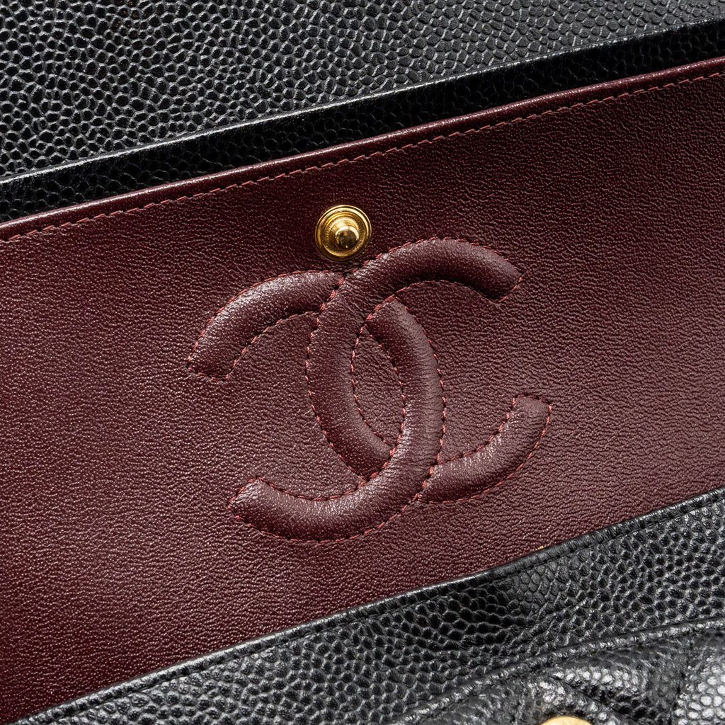 Chanel Small classic double flap bag caviar black