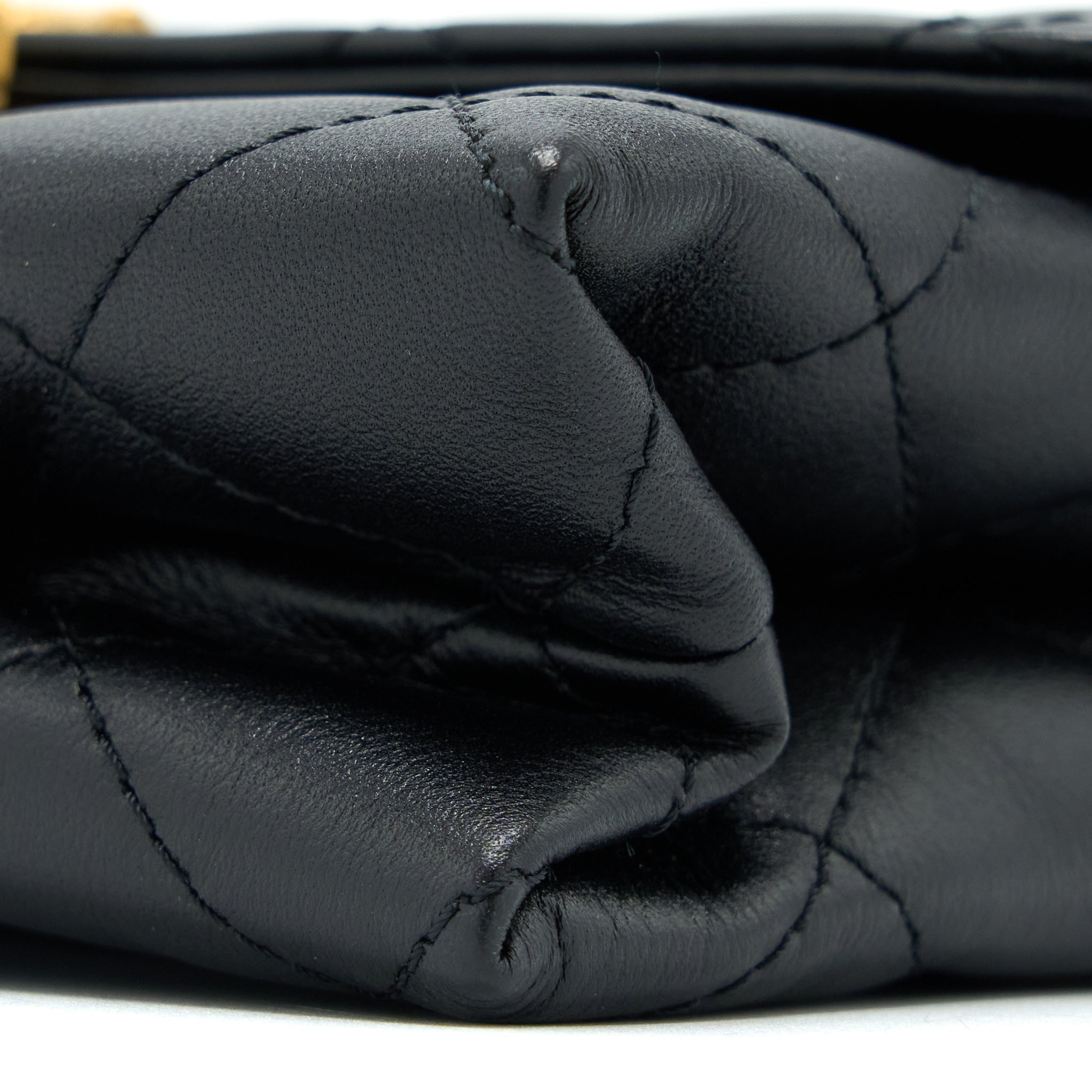 Chanel 22S Seasonal Flap Bag Calfskin Black Brushed
