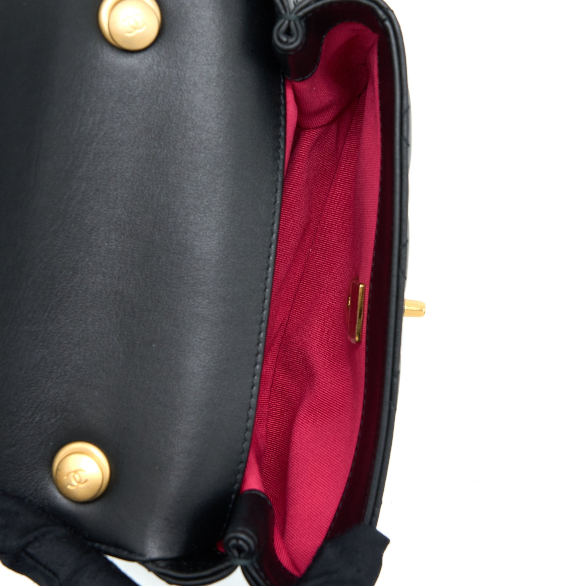 Chanel 22S Seasonal Flap Bag Calfskin Black Brushed
