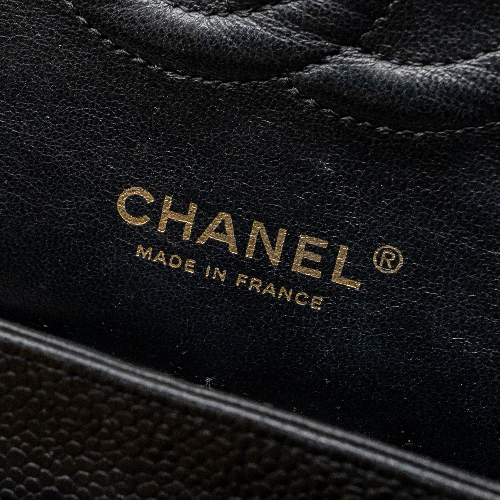 Chanel Medium classic double flap bag caviar Black