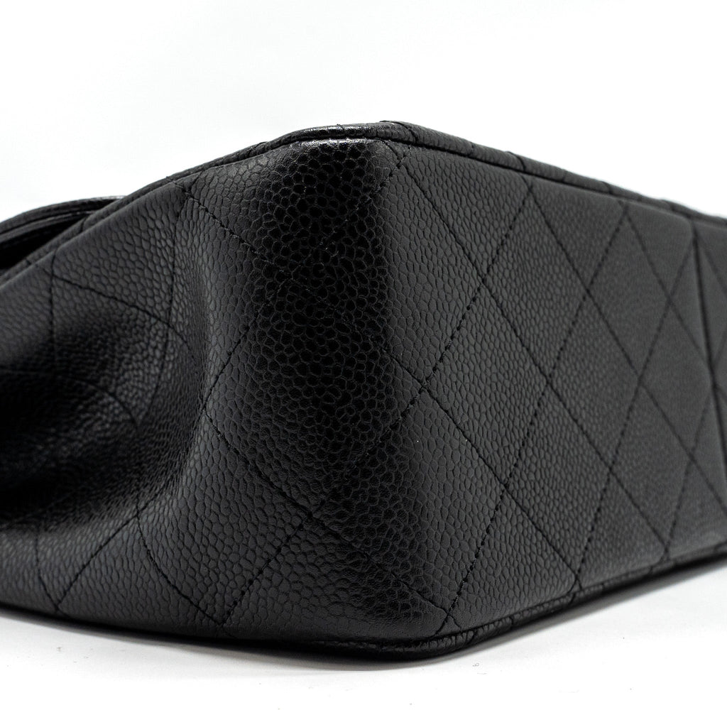 Chanel Jumbo Classic double flap bag caviar black