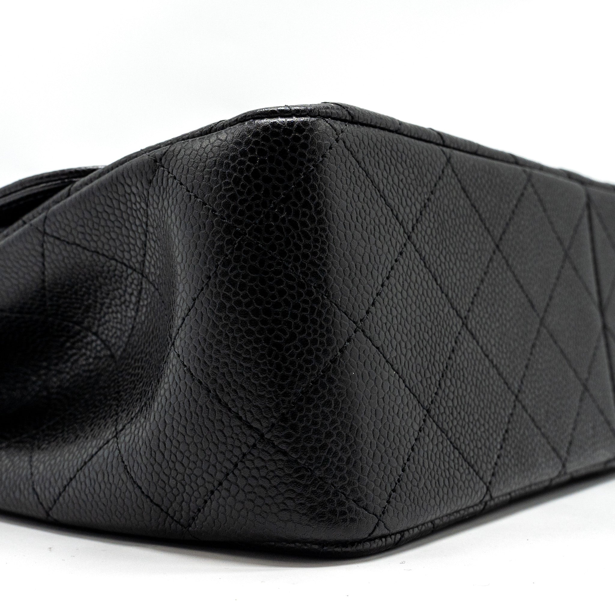 Chanel Jumbo Classic double flap bag caviar black