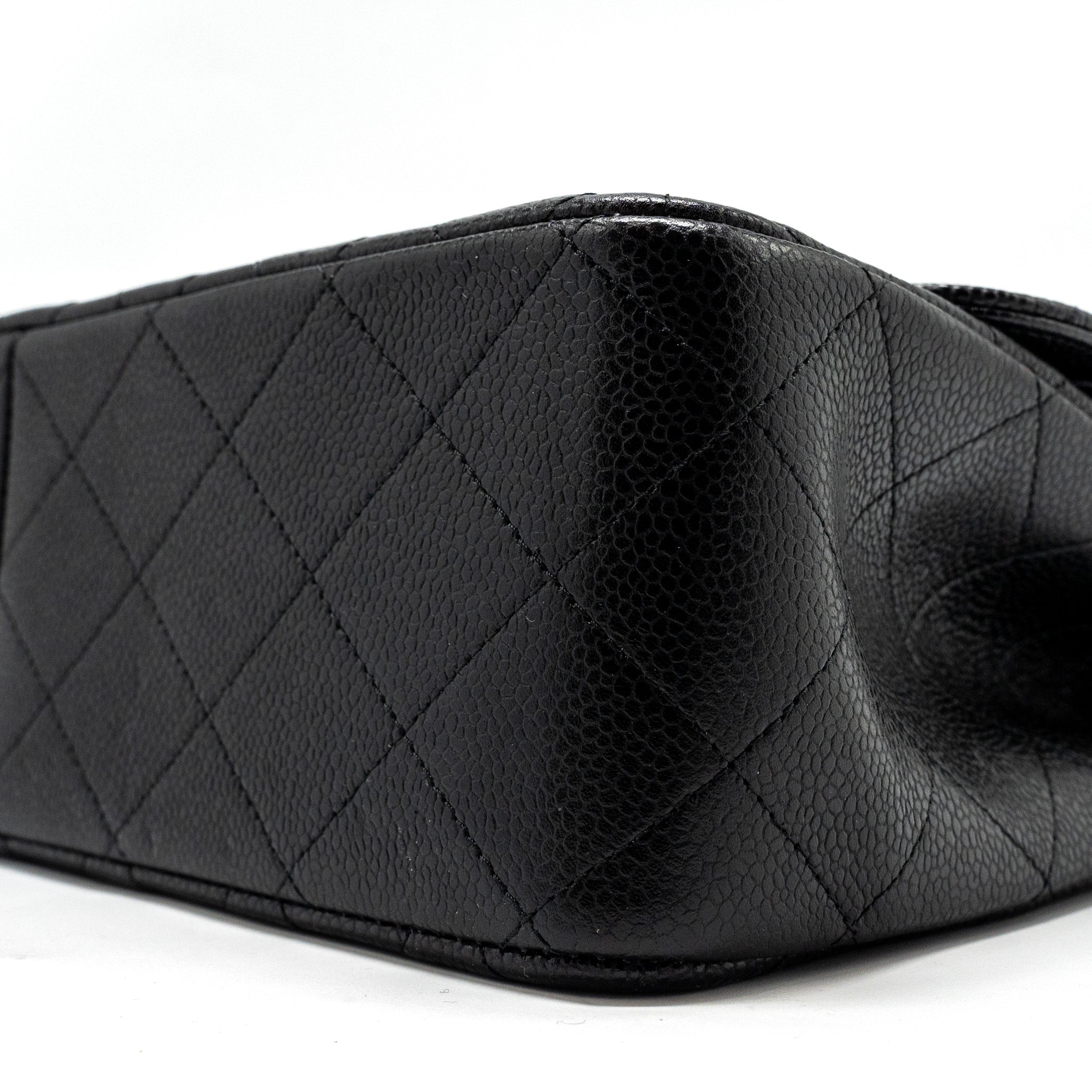 Chanel Jumbo Classic double flap bag caviar black