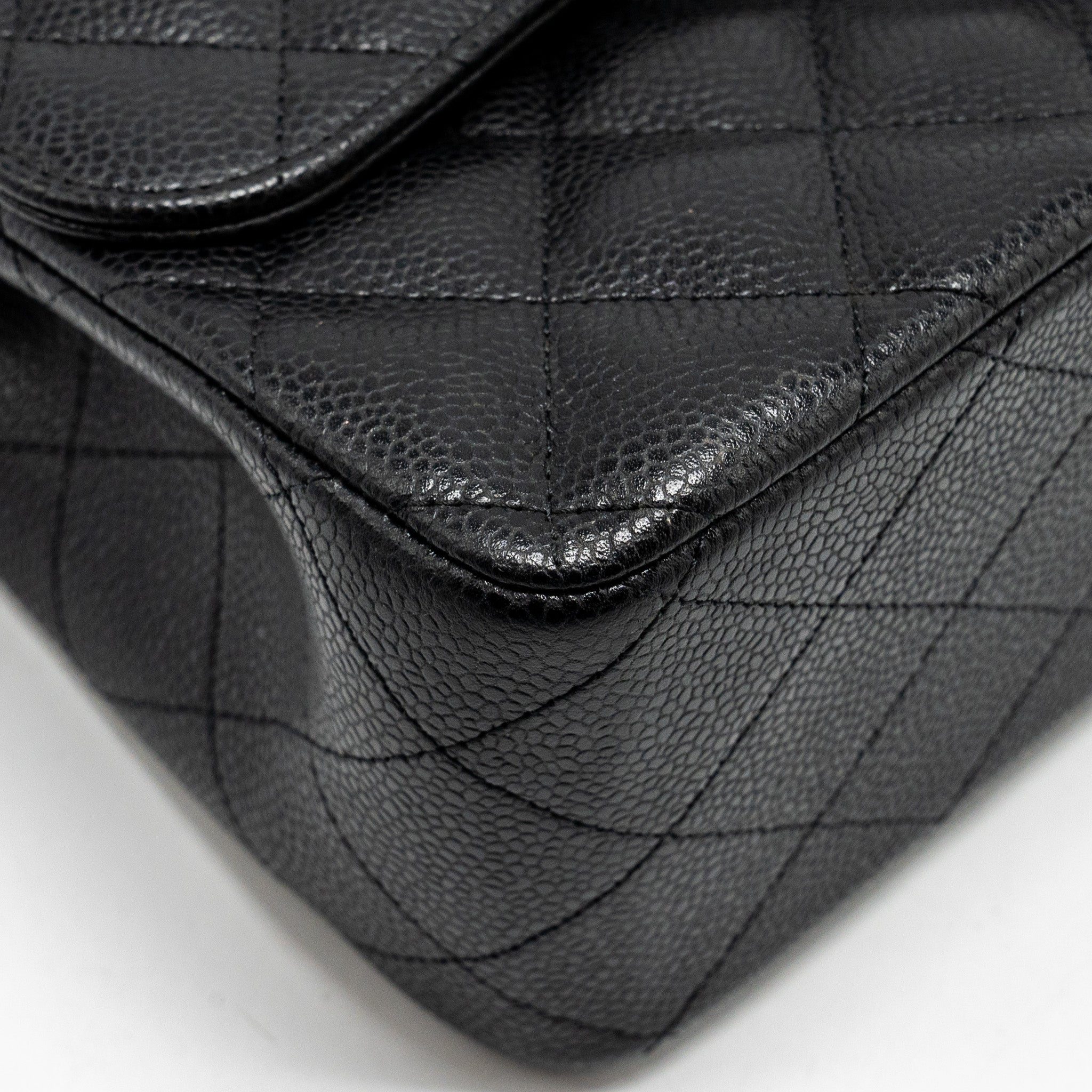 Chanel Jumbo Classic double flap bag caviar black