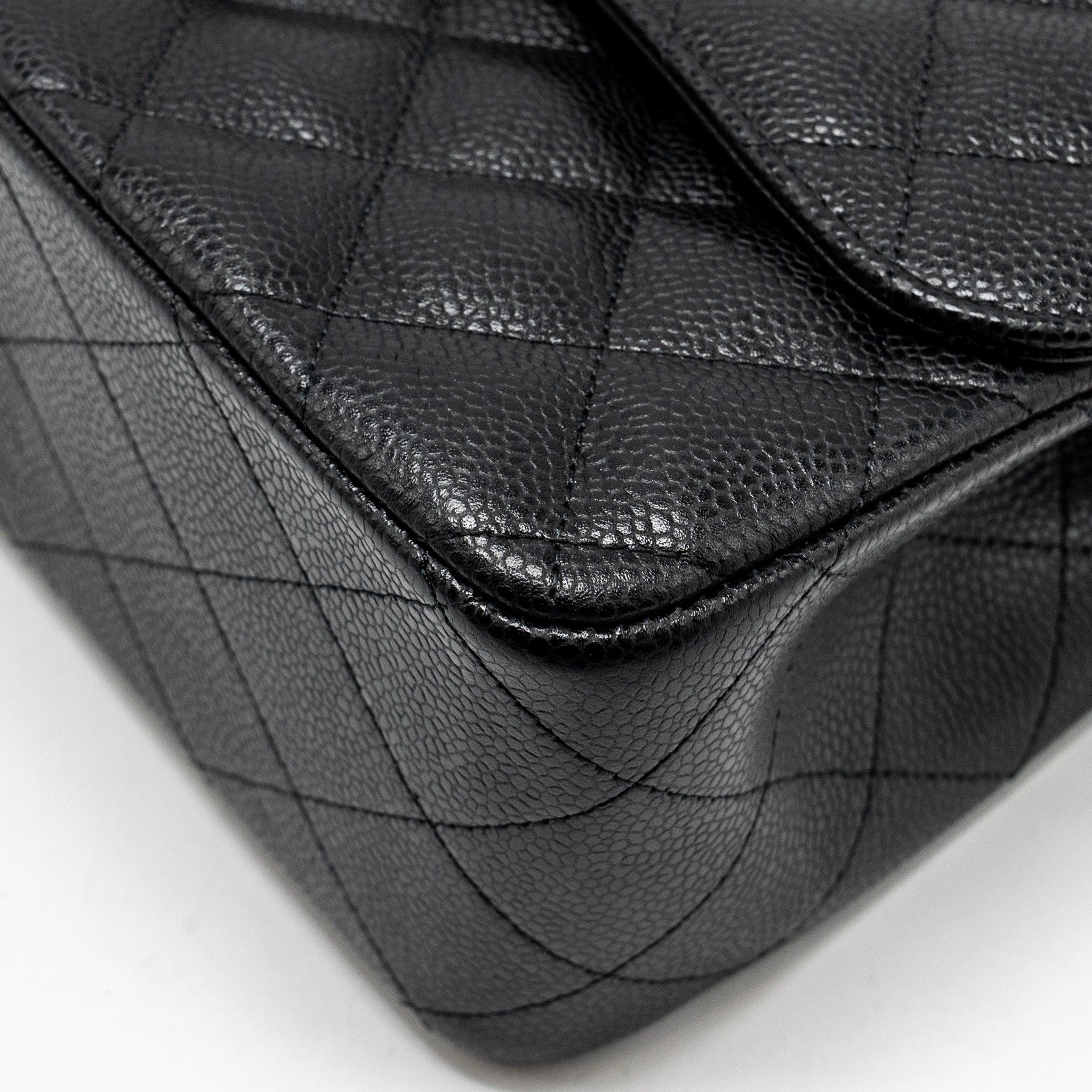 Chanel Jumbo Classic double flap bag caviar black