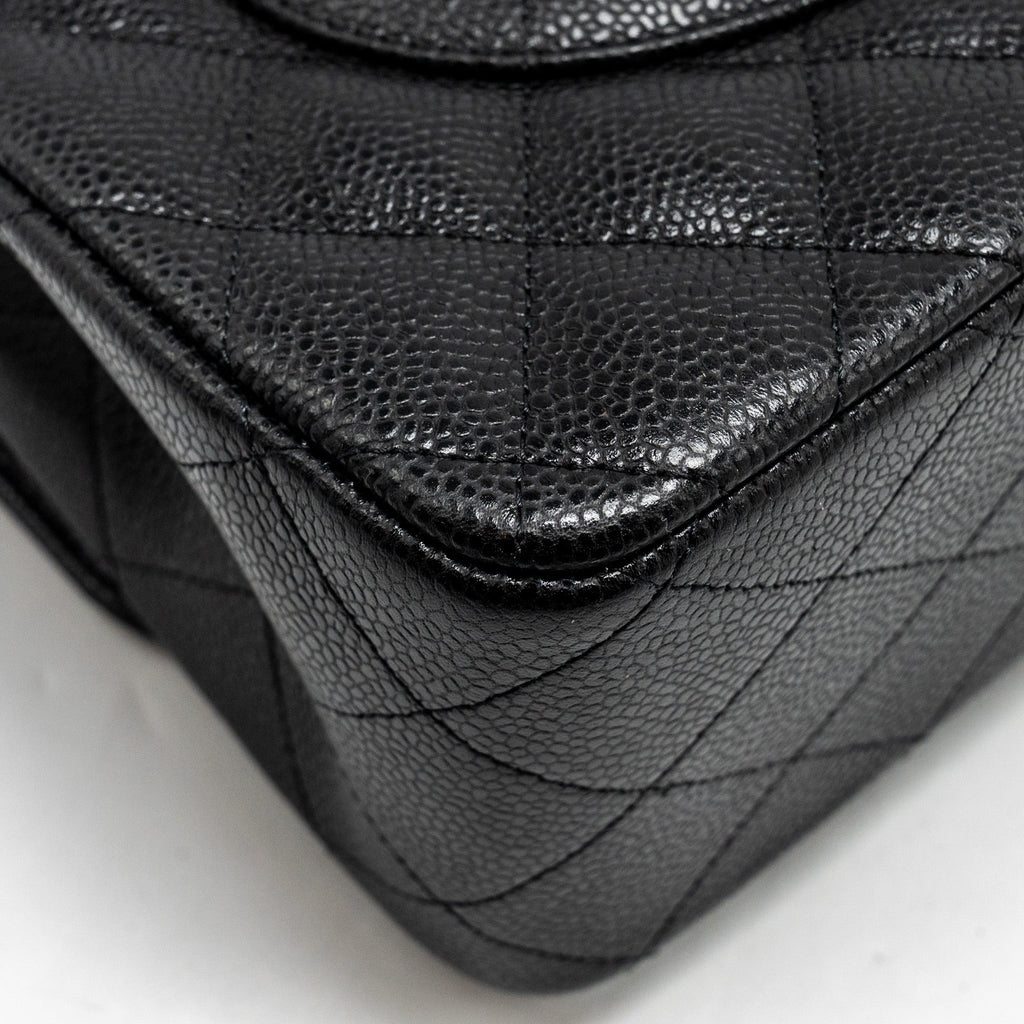 Chanel Jumbo Classic double flap bag caviar black