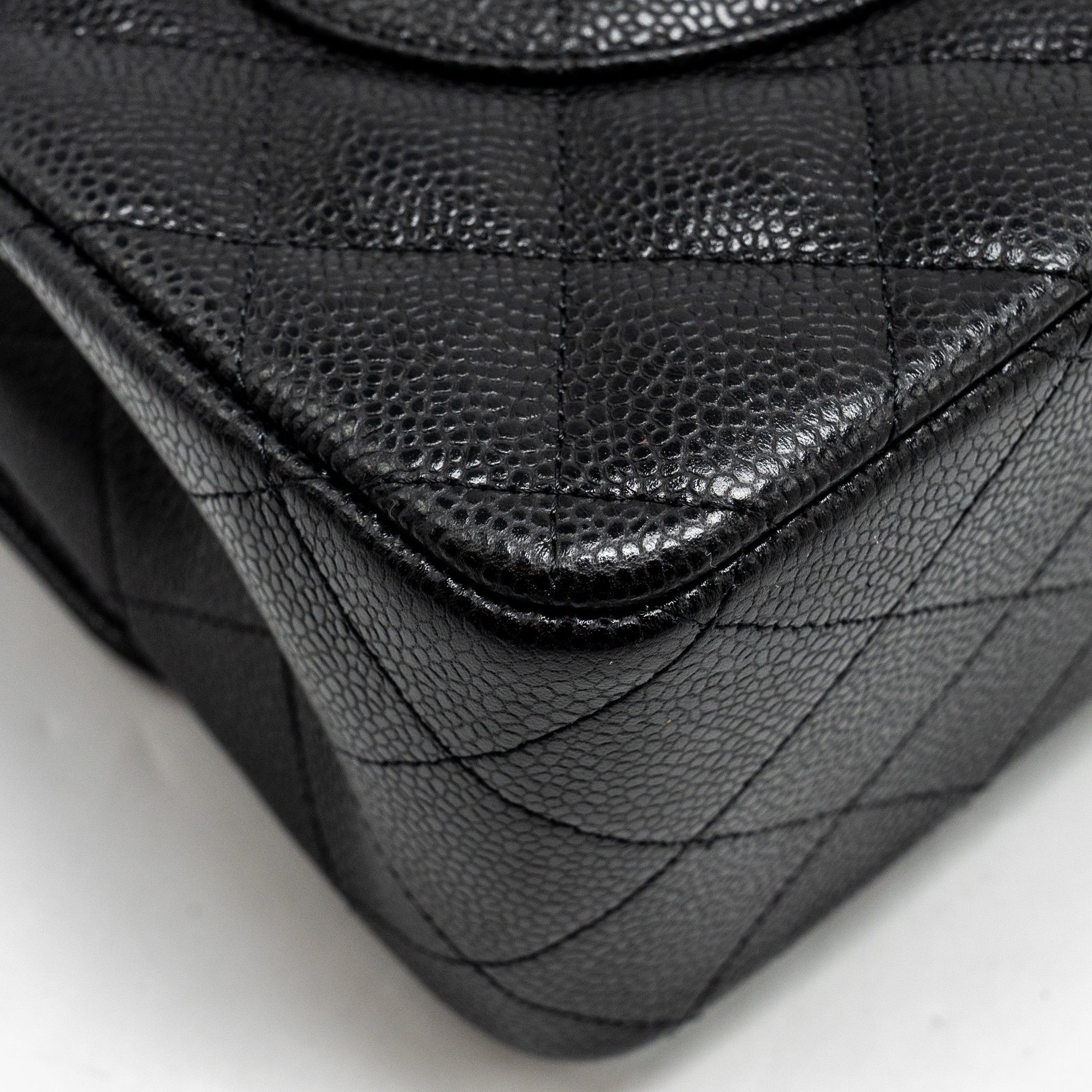 Chanel Jumbo Classic double flap bag caviar black
