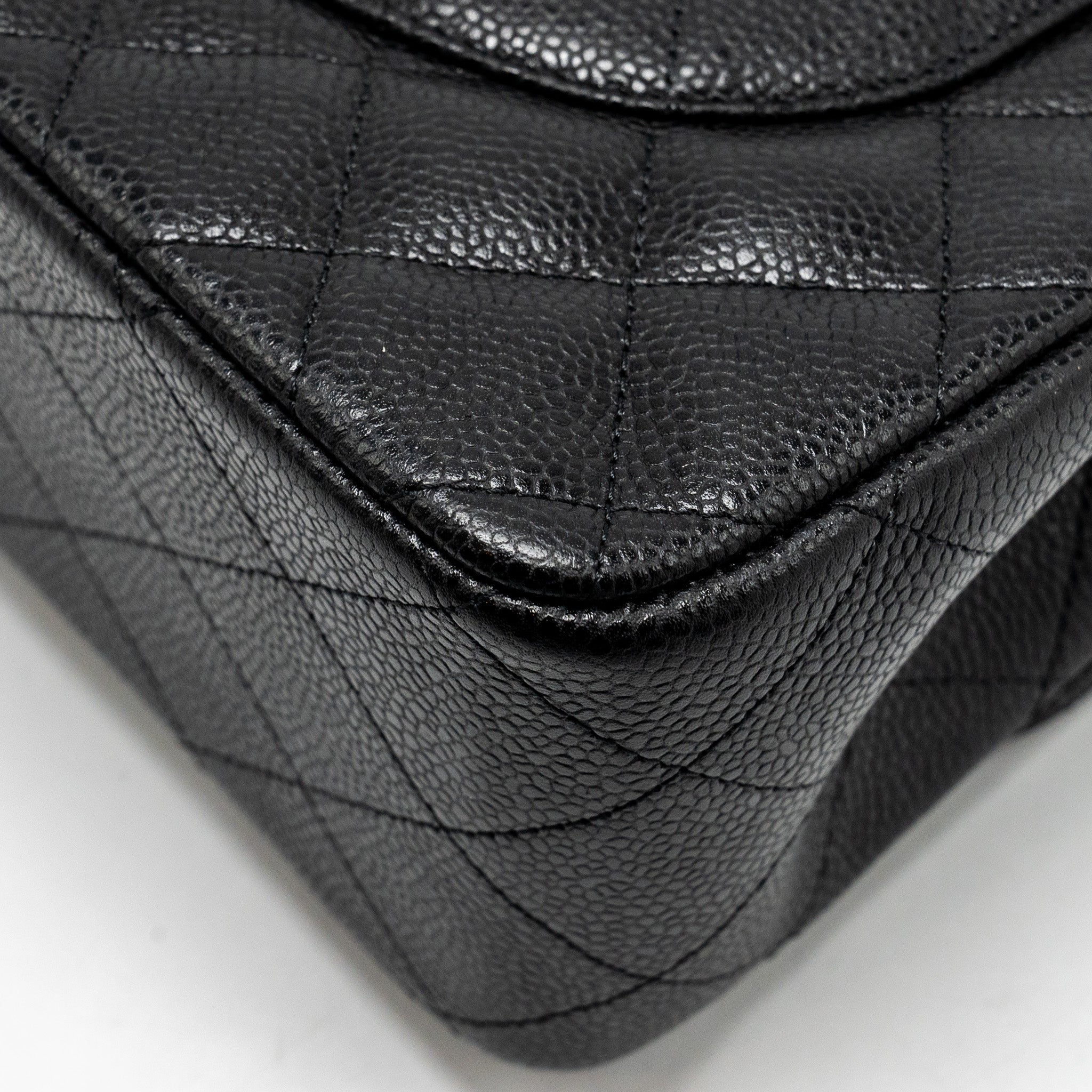 Chanel Jumbo Classic double flap bag caviar black