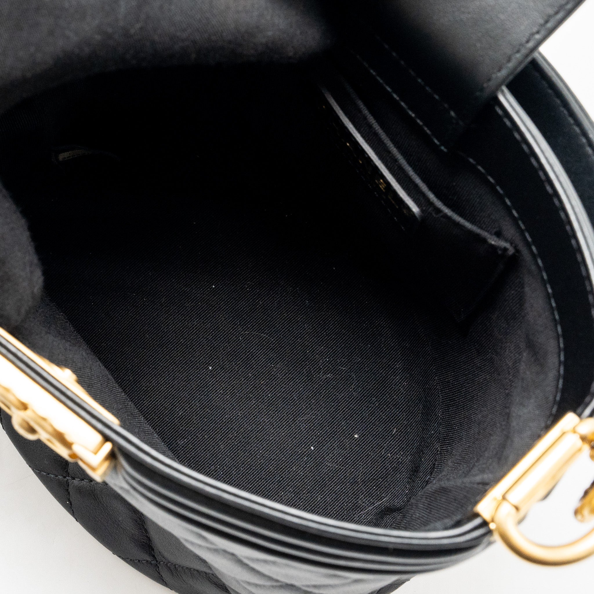 Chanel Top handle boy bucket bag lambskin black