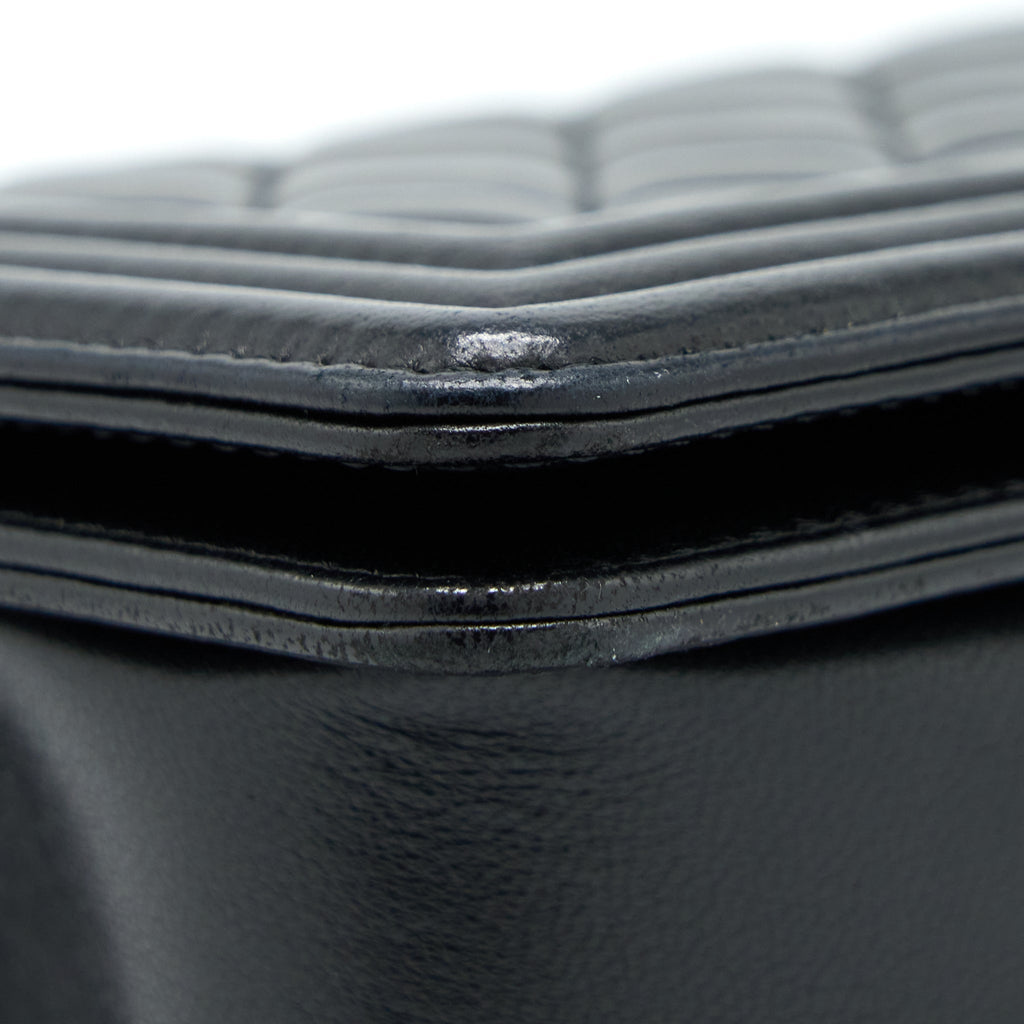 Chanel Medium Boy Bag Lambskin Black Ruthenium