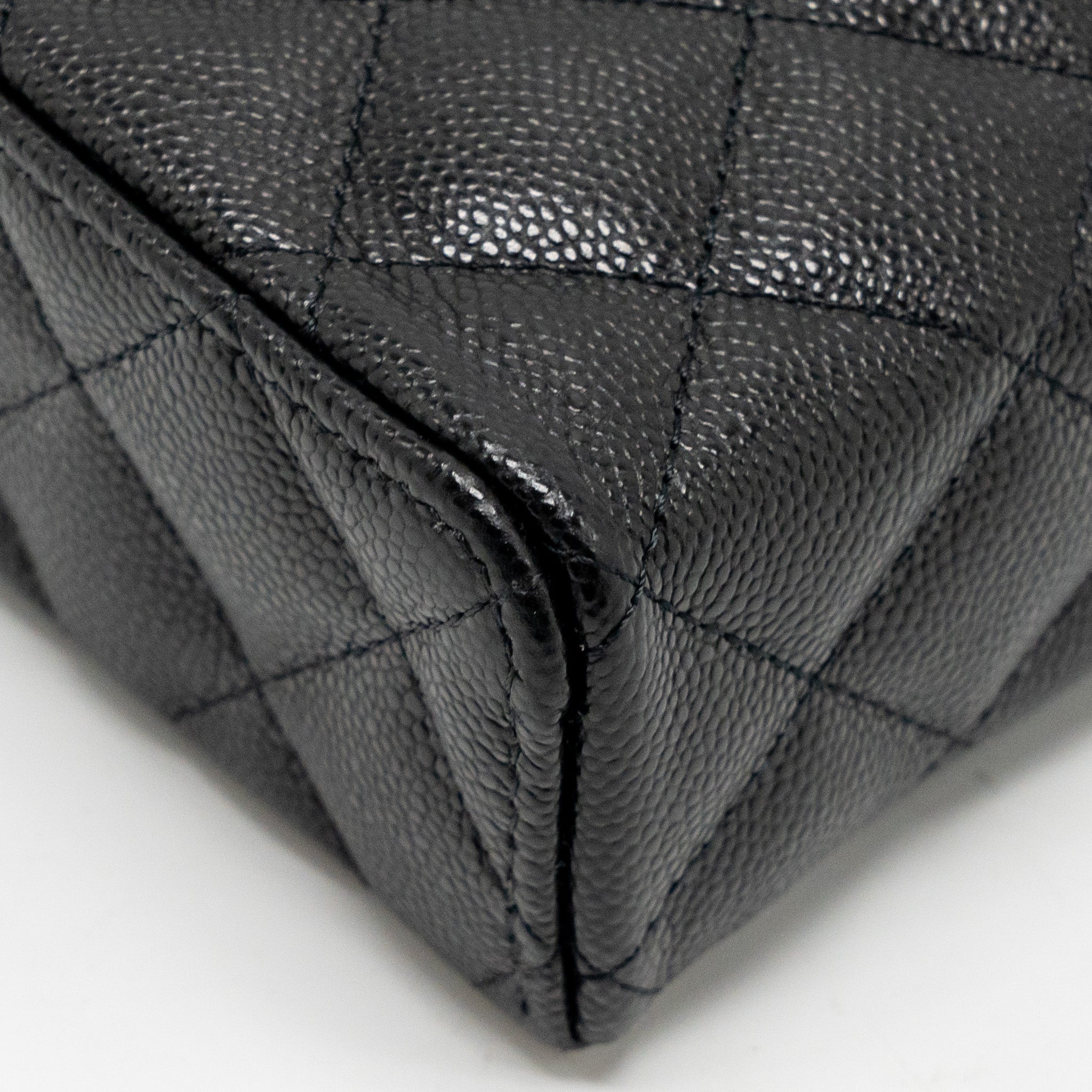 Chanel CC Top Handle Vanity Bag Caviar Black L (Microchip)