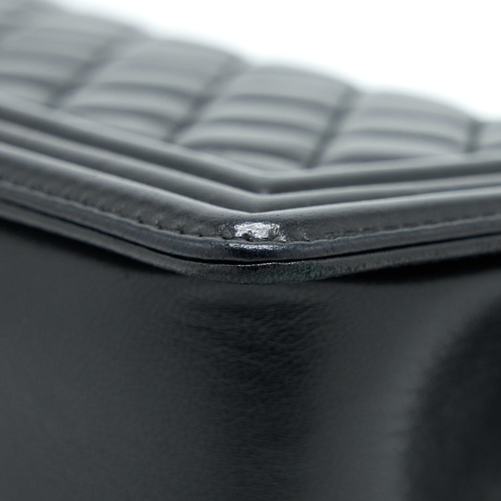 Chanel Medium Boy Bag Lambskin Black Ruthenium