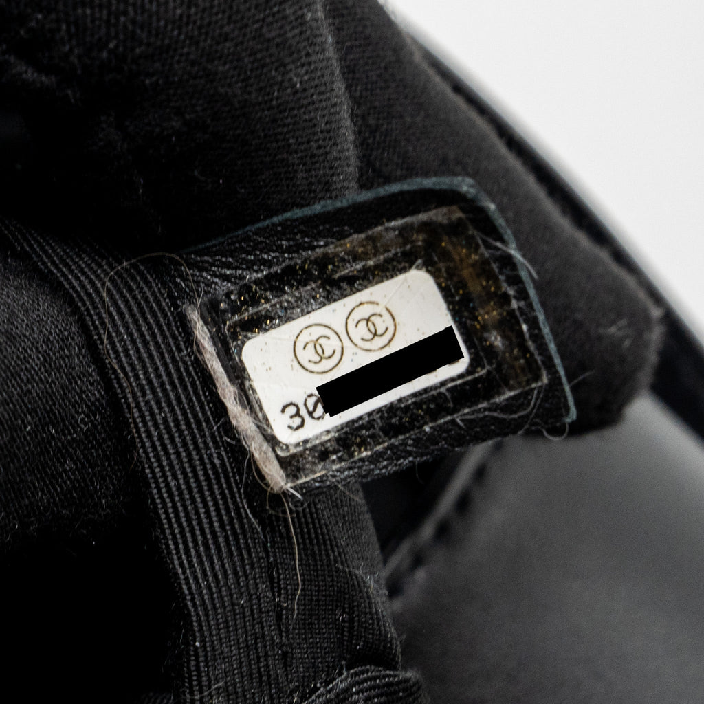 Chanel Top handle boy bucket bag lambskin black