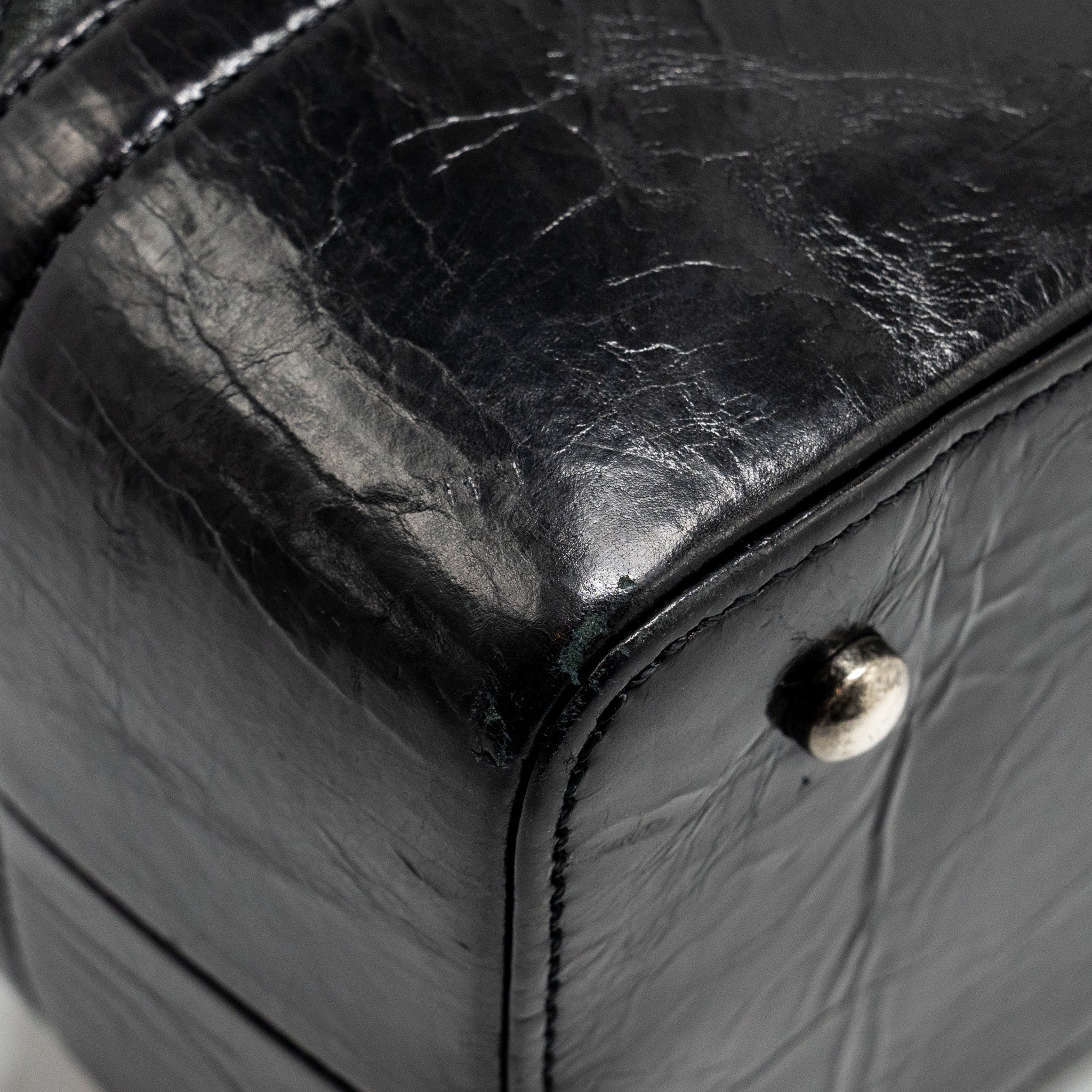 Chanel large quilted shoulder bag Calfskin black