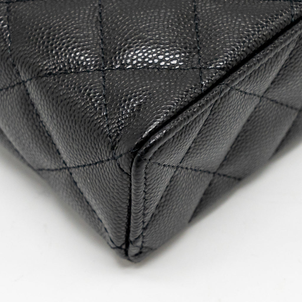 Chanel CC Top Handle Vanity Bag Caviar Black L (Microchip)