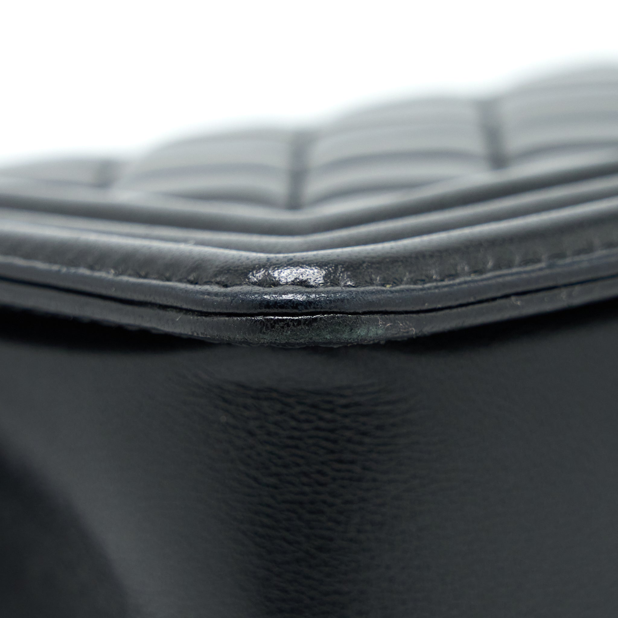 Chanel Medium Boy Bag Lambskin Black Ruthenium