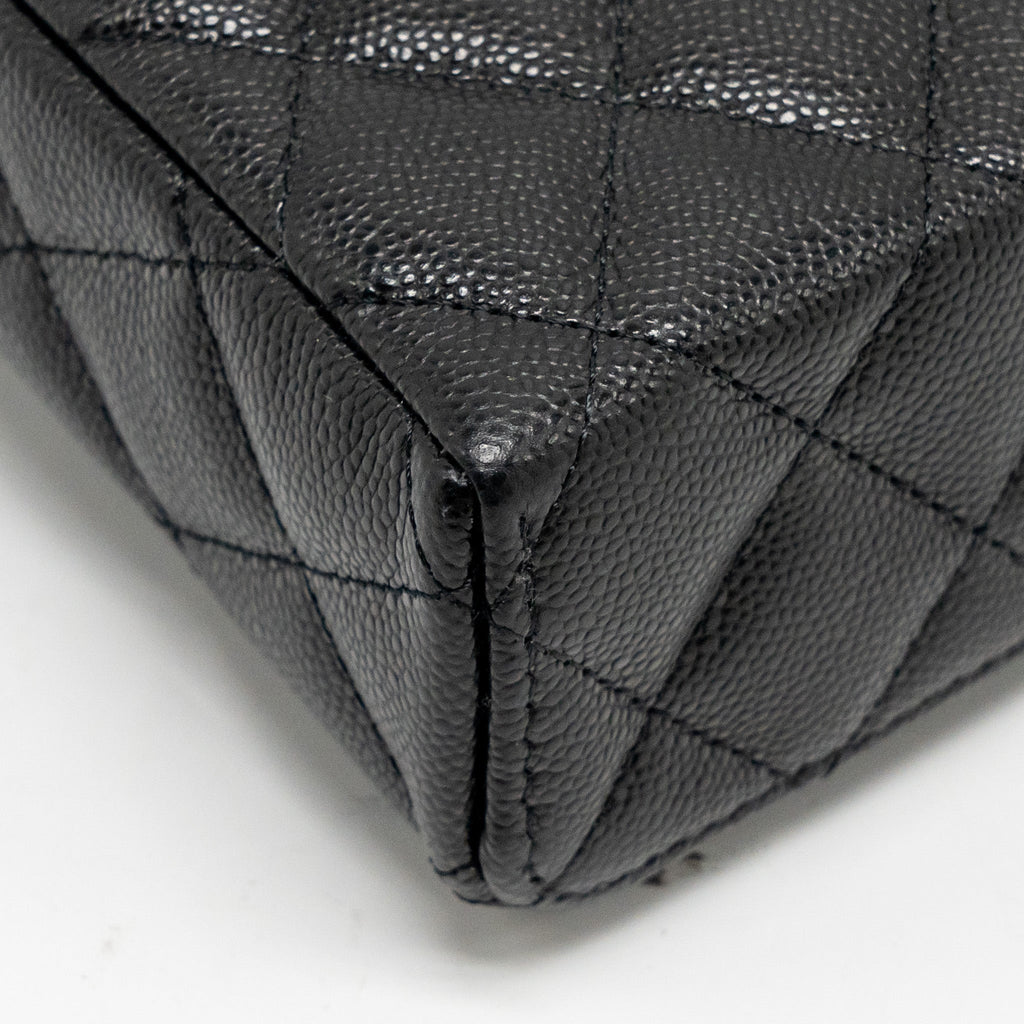 Chanel CC Top Handle Vanity Bag Caviar Black L (Microchip)