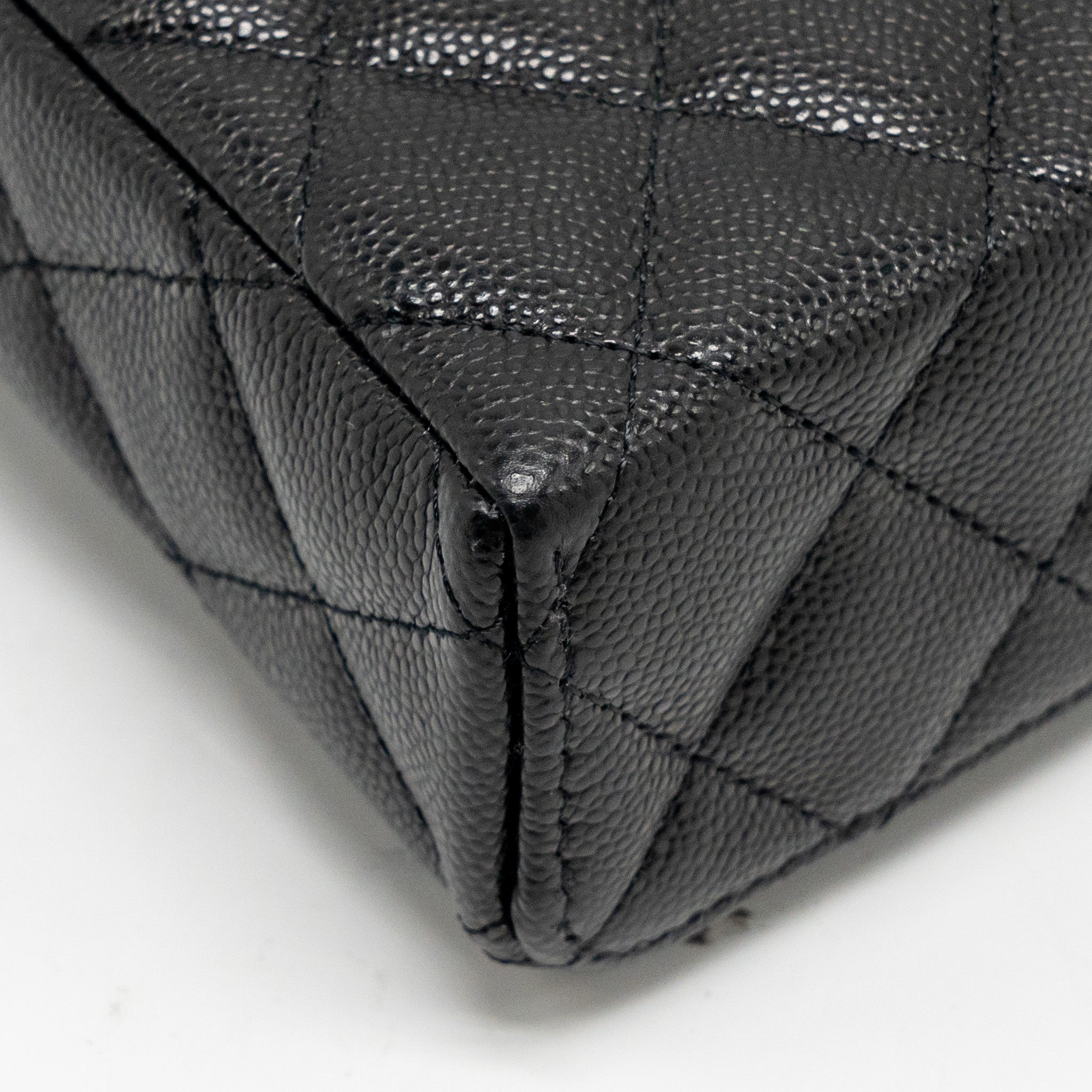 Chanel CC Top Handle Vanity Bag Caviar Black L (Microchip)
