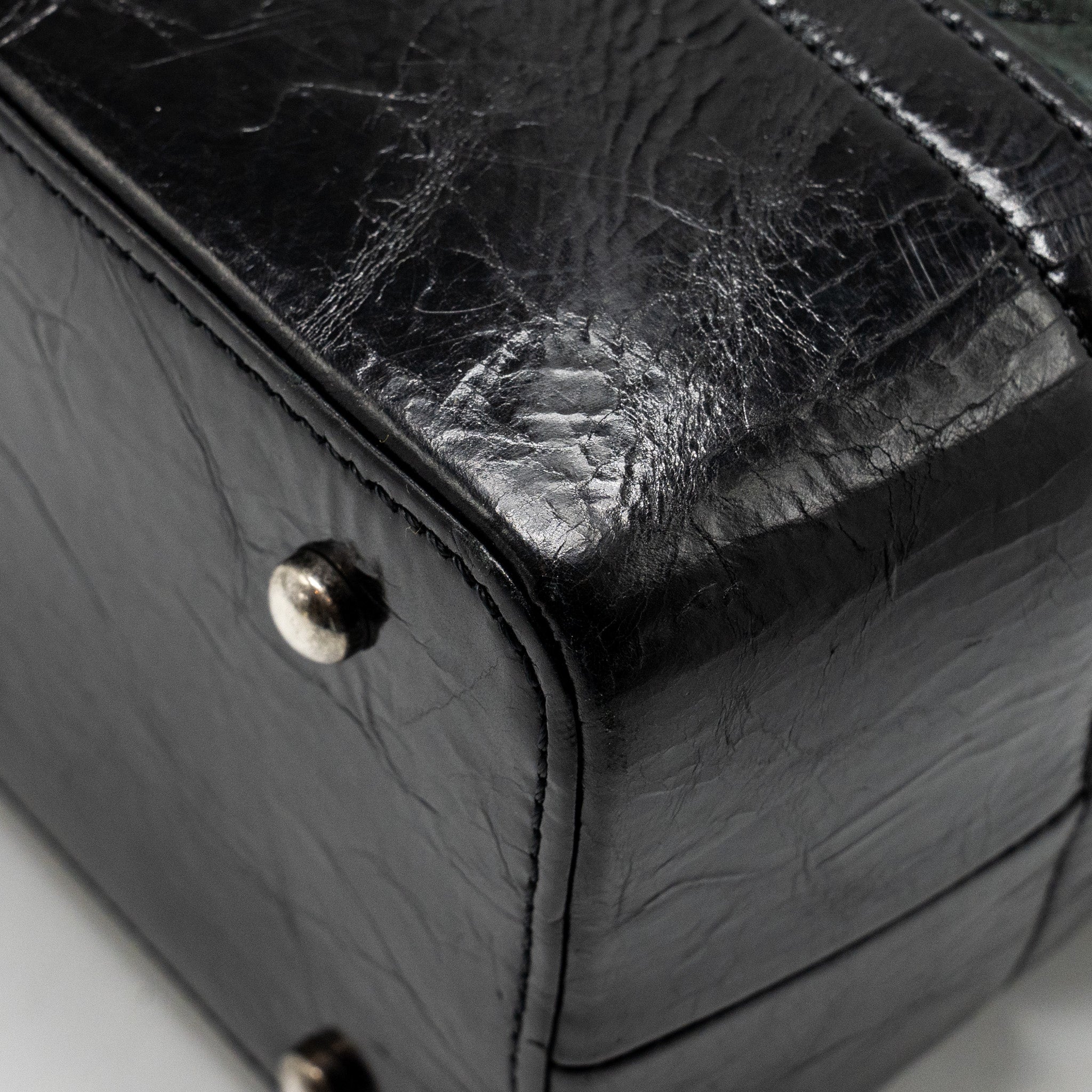 Chanel large quilted shoulder bag Calfskin black