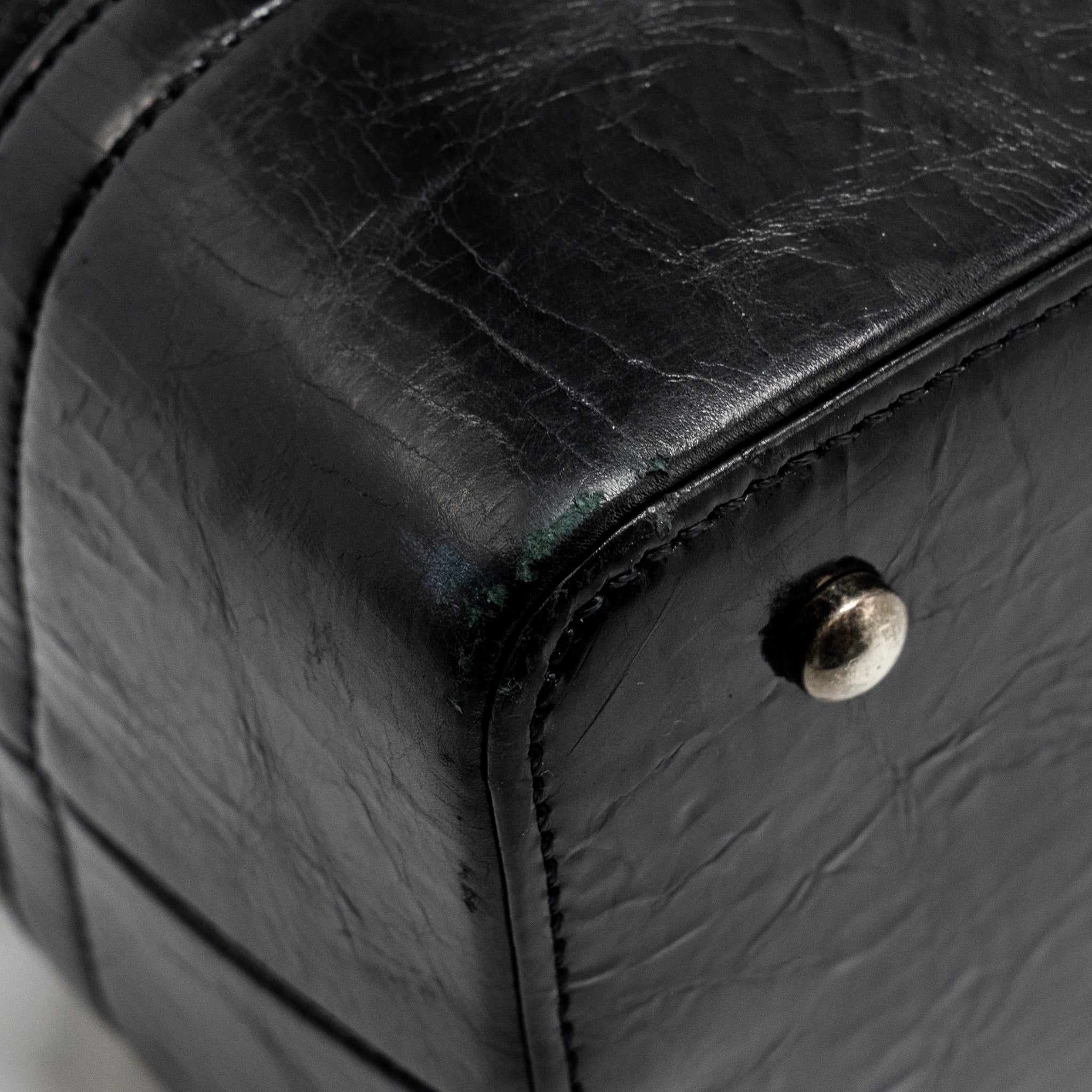 Chanel large quilted shoulder bag Calfskin black