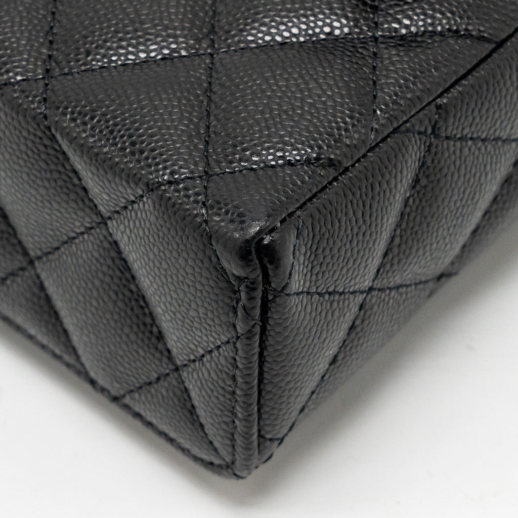 Chanel CC Top Handle Vanity Bag Caviar Black L (Microchip)