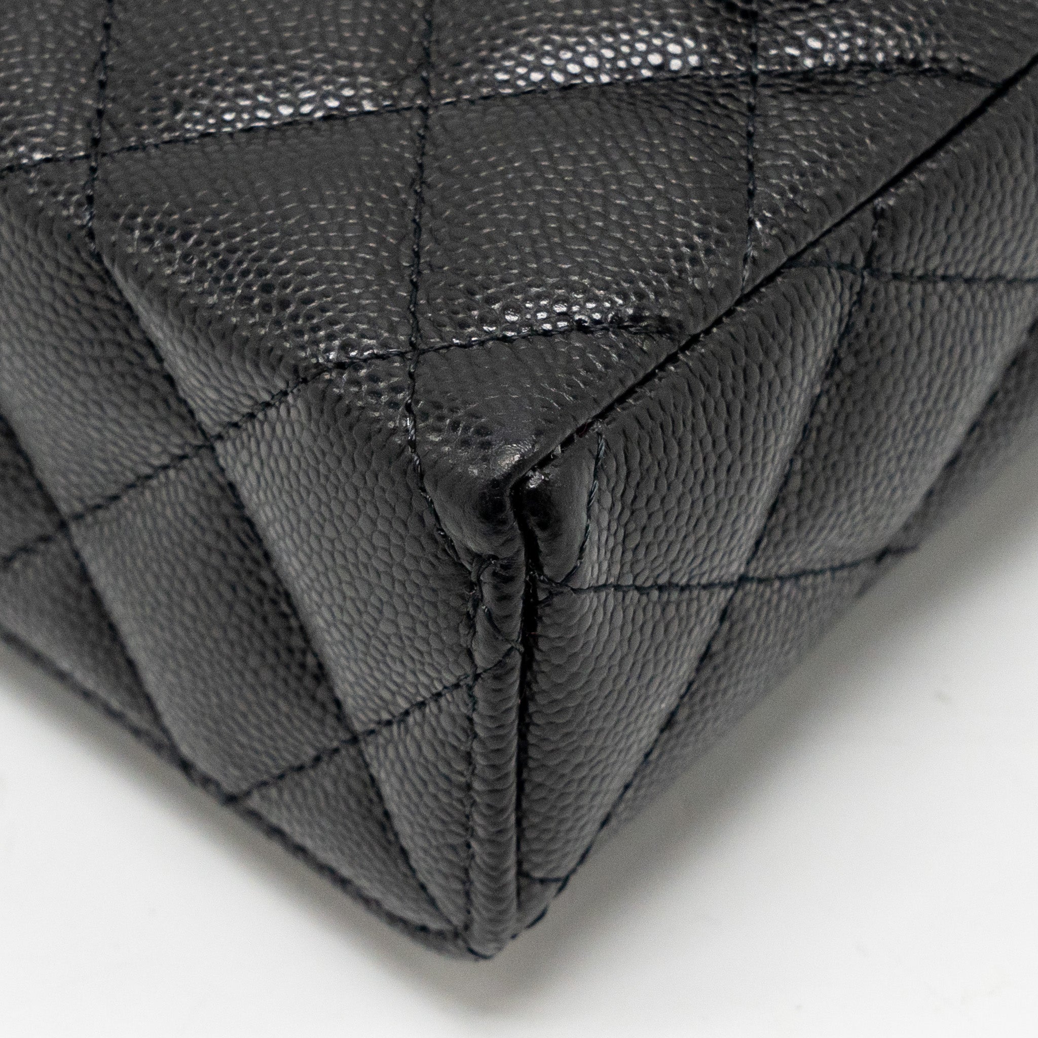Chanel CC Top Handle Vanity Bag Caviar Black L (Microchip)