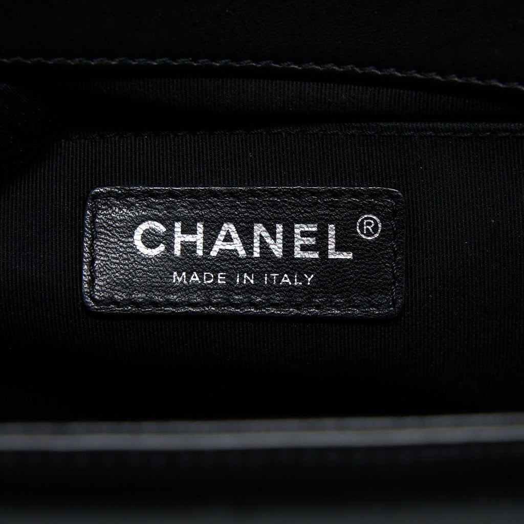 Chanel Medium Boy Bag Lambskin Black Ruthenium
