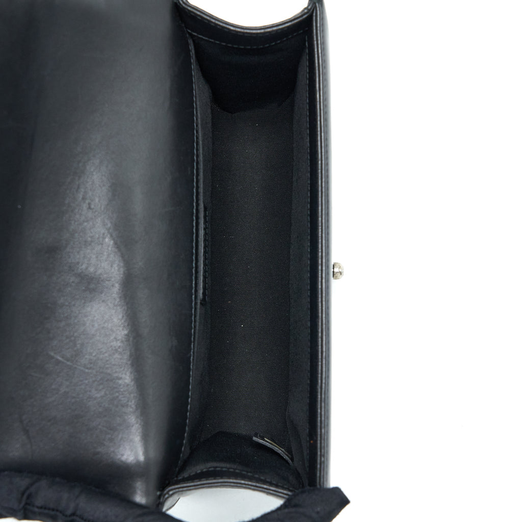 Chanel Medium Boy Bag Lambskin Black Ruthenium