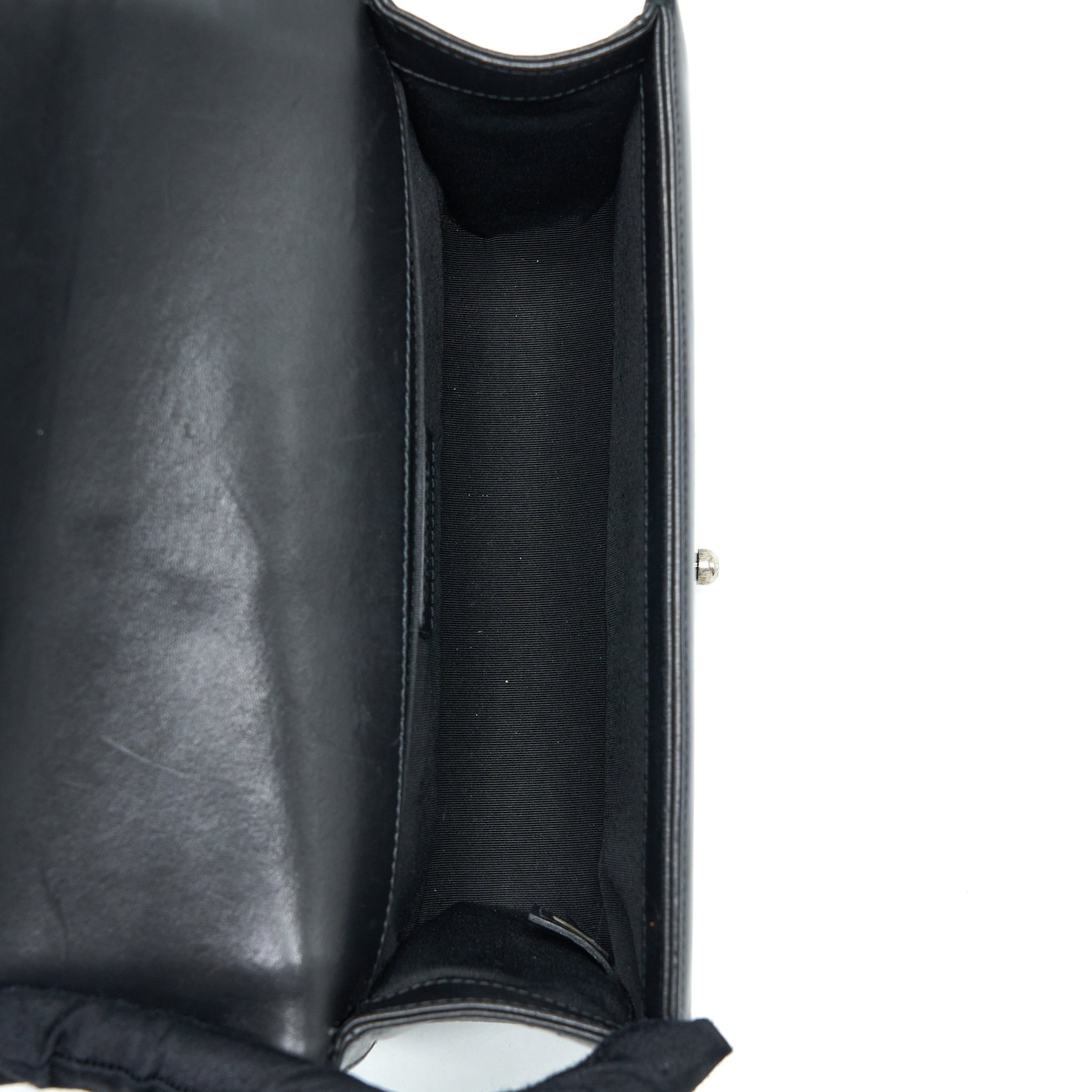 Chanel Medium Boy Bag Lambskin Black Ruthenium