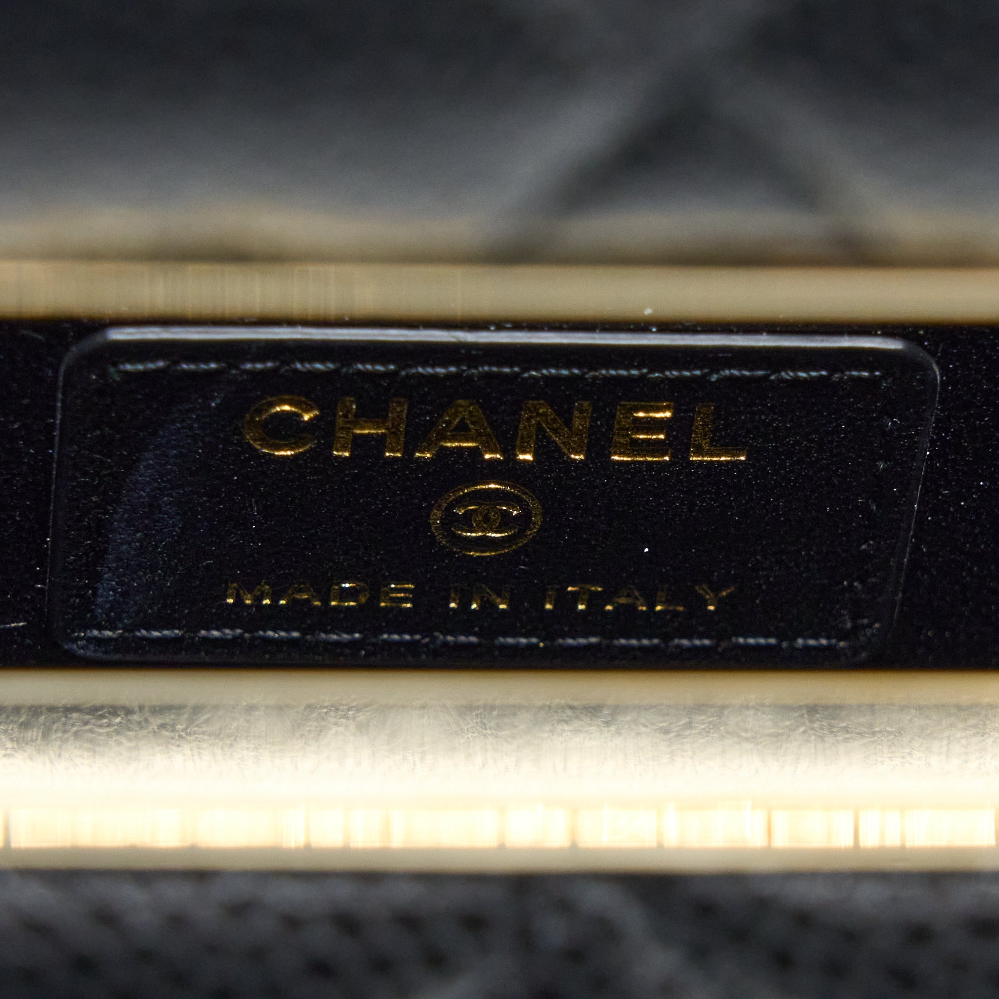 Chanel Vertical Evening Chain Bag Caviar Black L (Microchip)