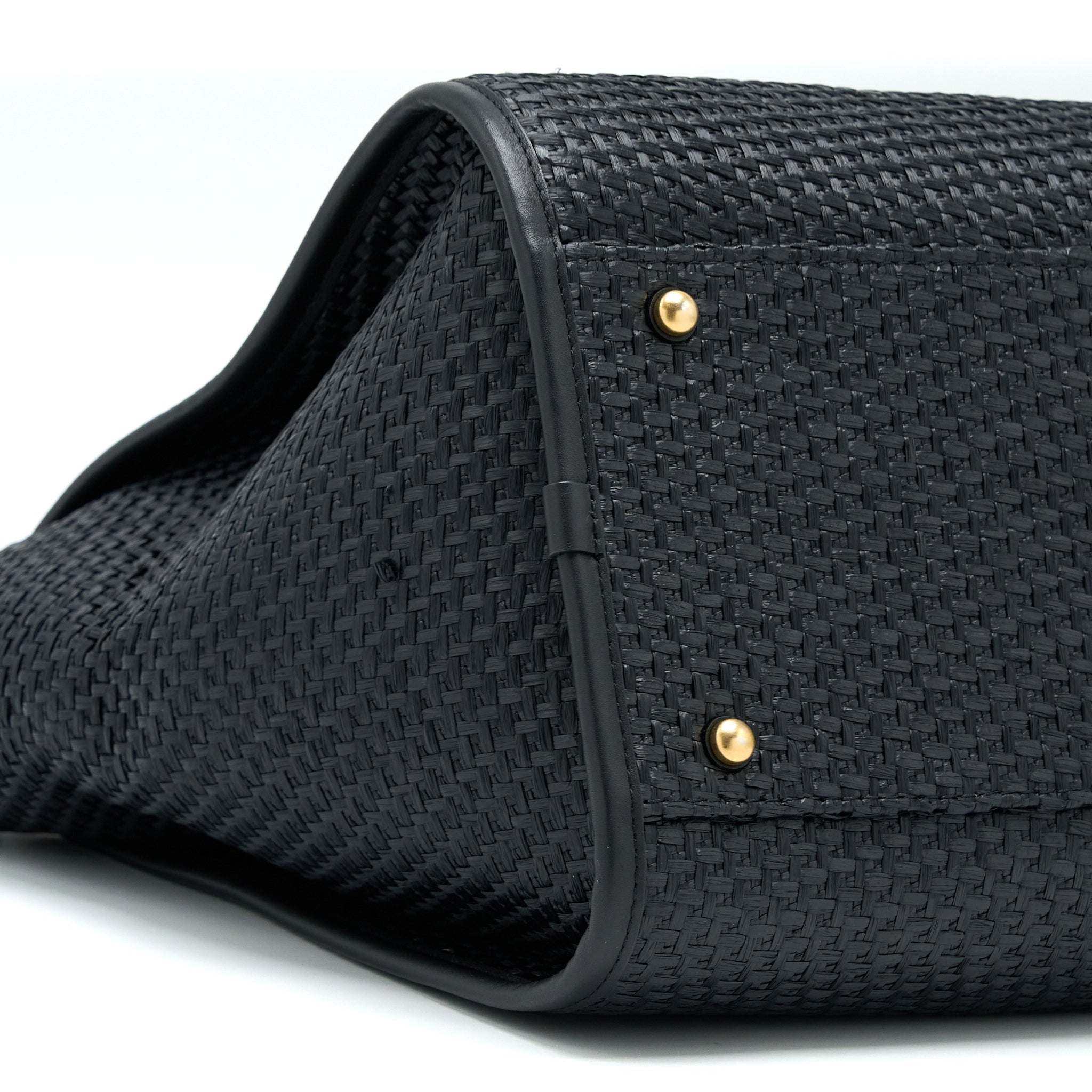 Chanel Black Raffia Deauville Tote Bag