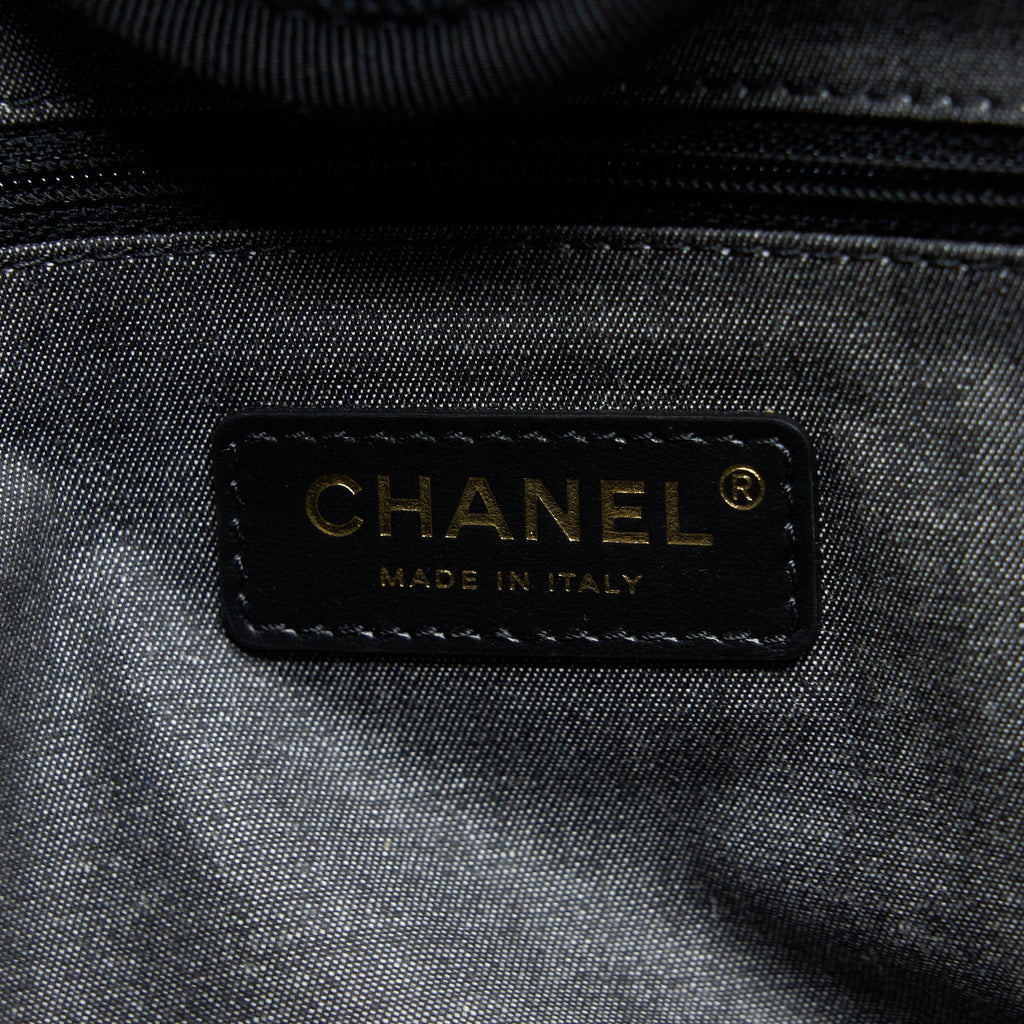 Chanel Black Raffia Deauville Tote Bag