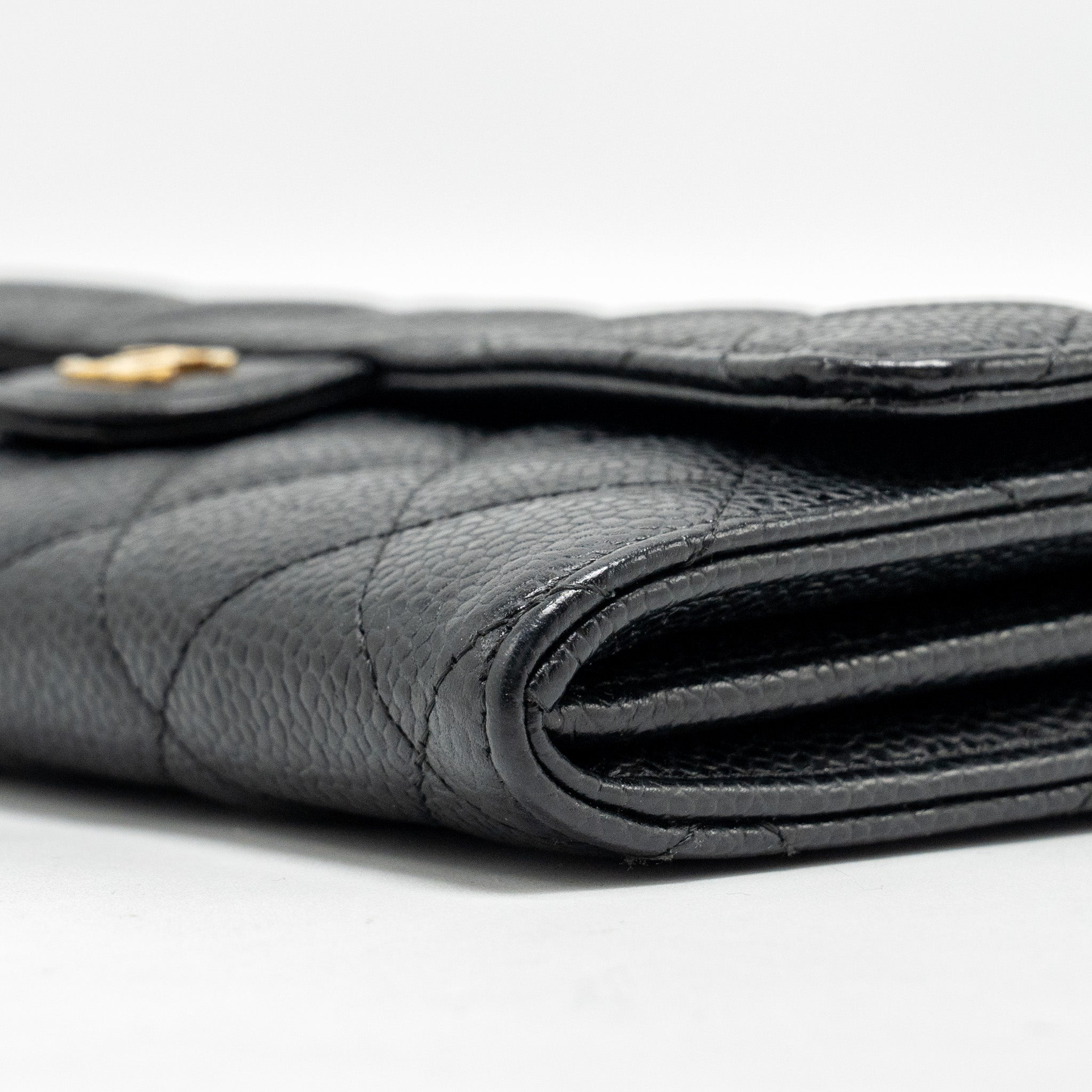 Chanel Classic Flap Long Wallet Caviar Black