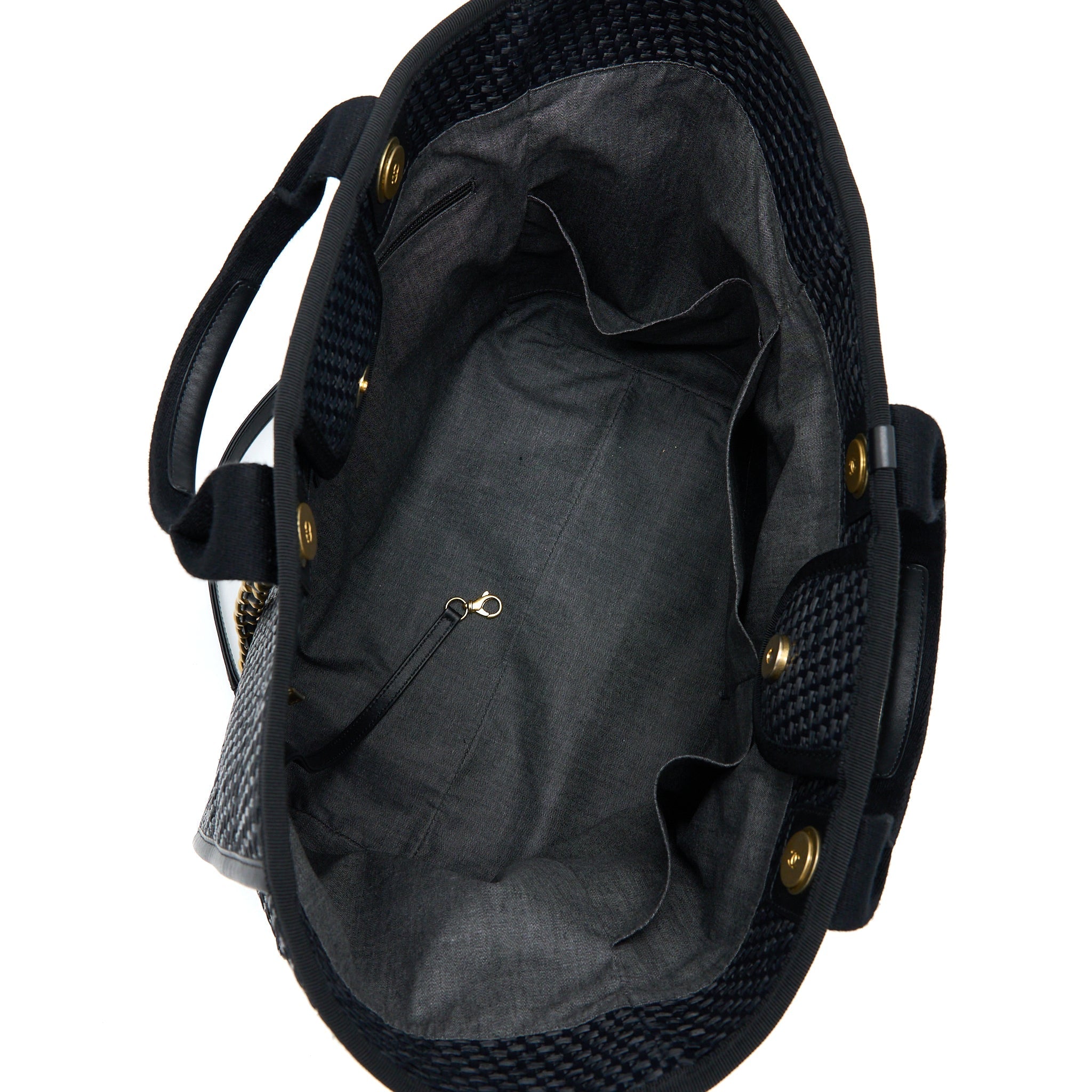 Chanel Black Raffia Deauville Tote Bag