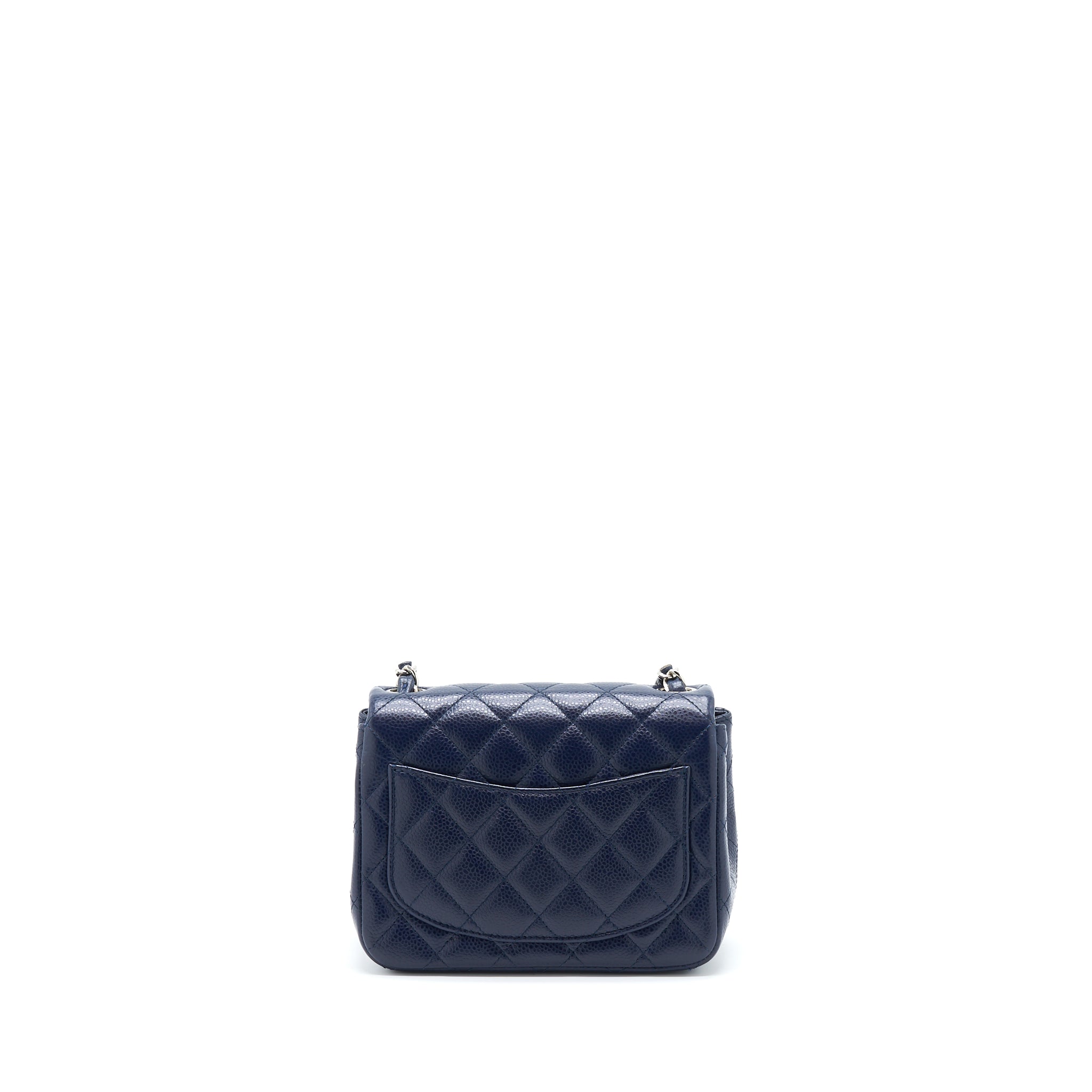 Chanel Mini Square Flap Bag Caviar Navy