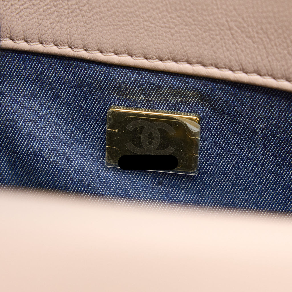 Chanel 22C Rectangular Flap Bag with Giant Top Handle Lambskin Pink L(Microchip)
