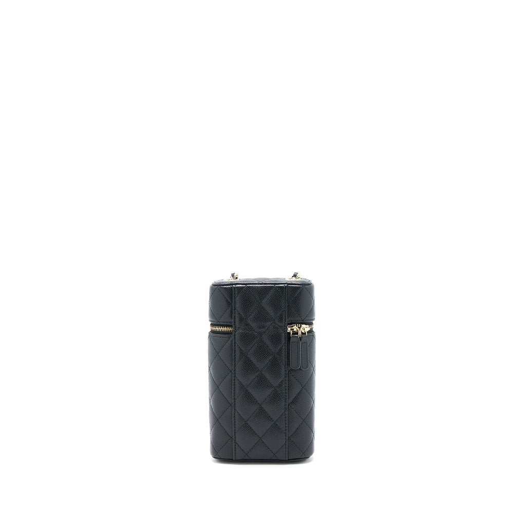 Chanel Vanity Phone Holder with Chain Caviar Black L
