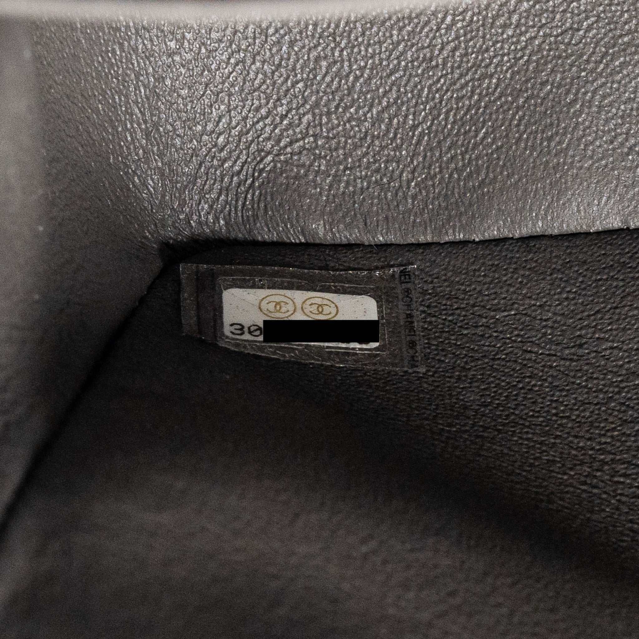 Chanel Small Classic Double Flap Bag Chevron Caviar Dark Grey L