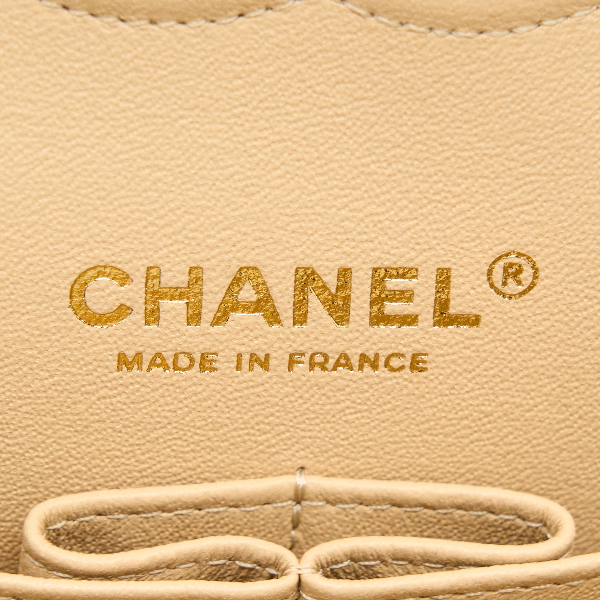Chanel Medium Classic Flap Bag Lambskin Beige L (Microchip)