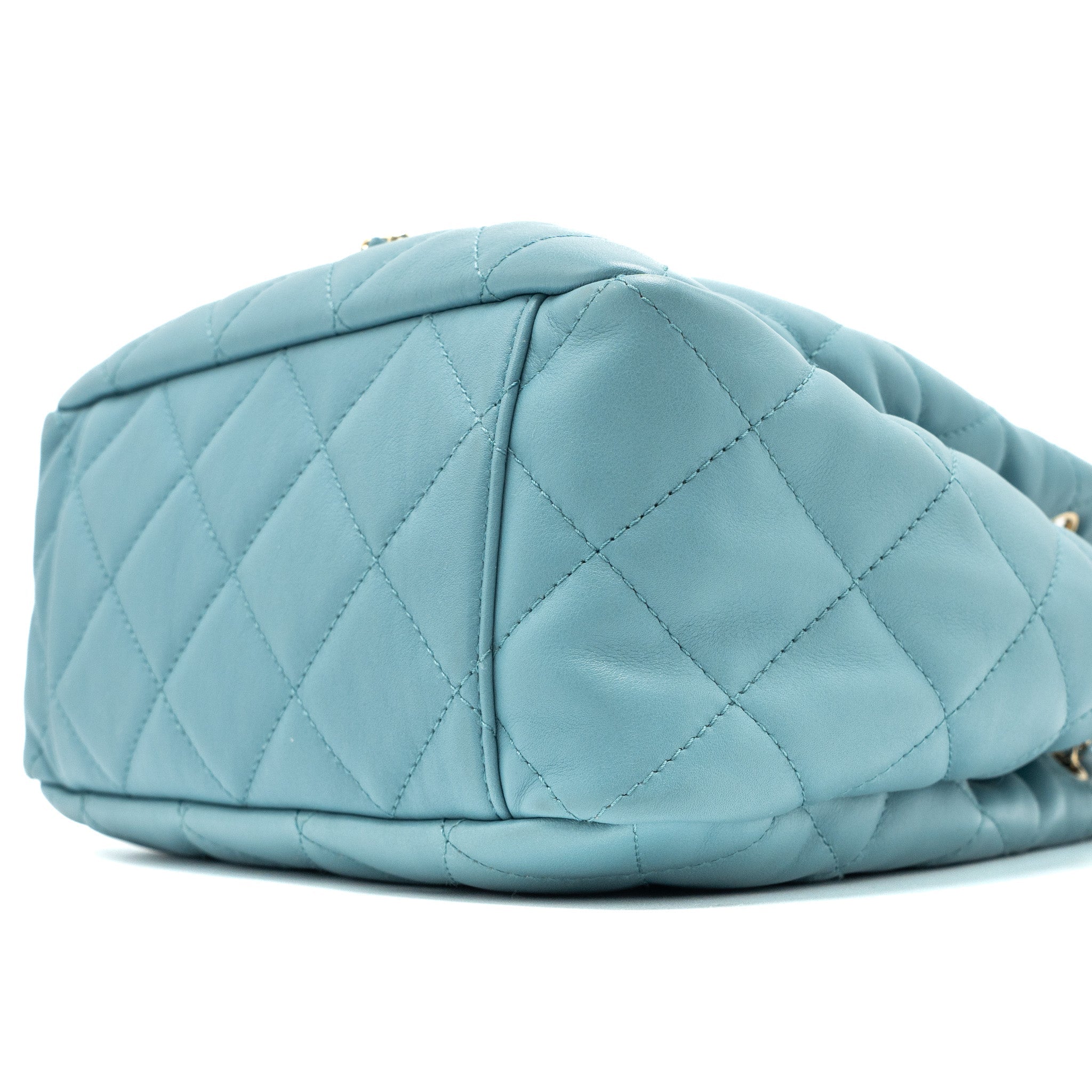 Chanel Bucket Bag Calfskin Light Blue L