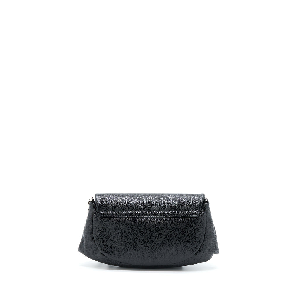 Chanel Half Moon Wallet On Chain Caviar Black