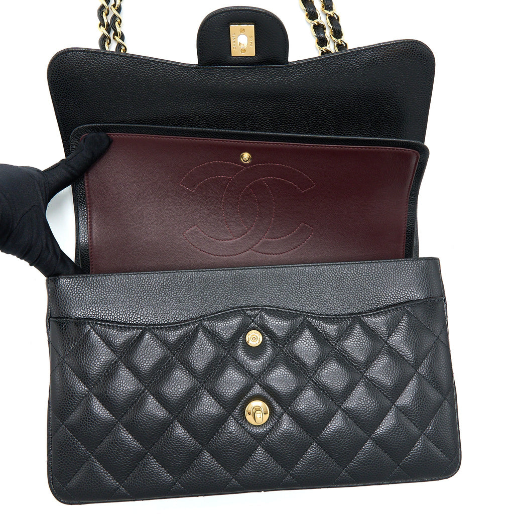 Chanel Jumbo Classic Flap Bag Caviar Black