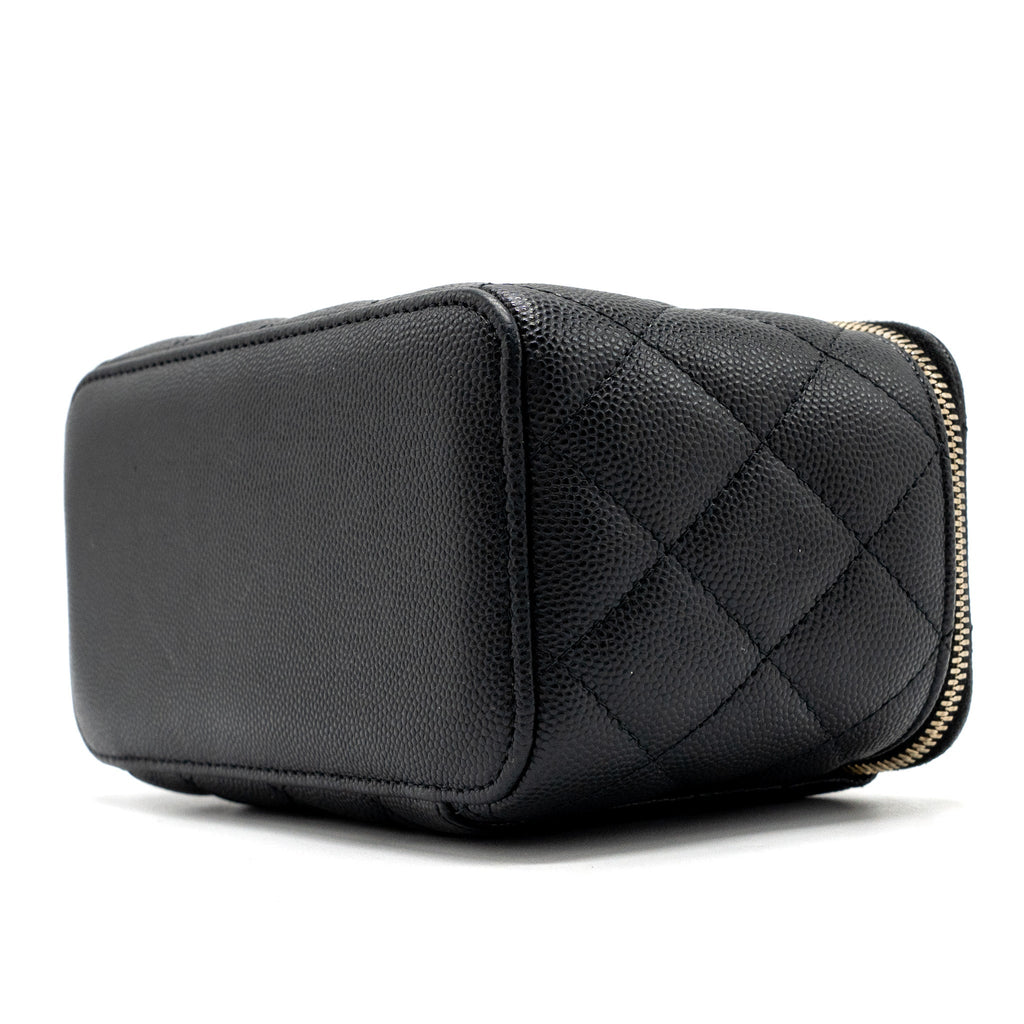Chanel Long Vanity Case Caviar Black L