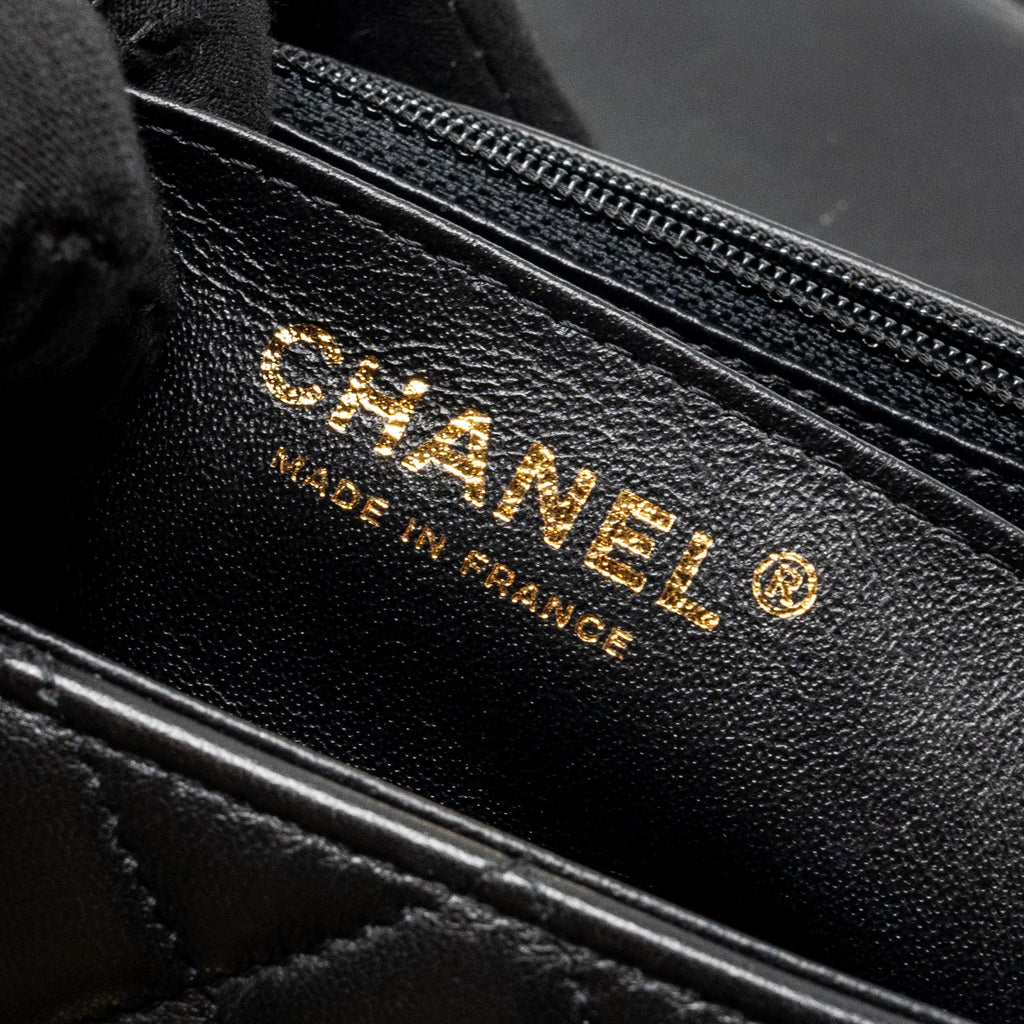 Chanel Egyptian Amulet Mini Rectangular Flap Bag Lambskin Black