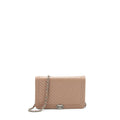 Chanel Chevron Boy Wallet On Chain Caviar Dark Beige Ruthenium Hardware