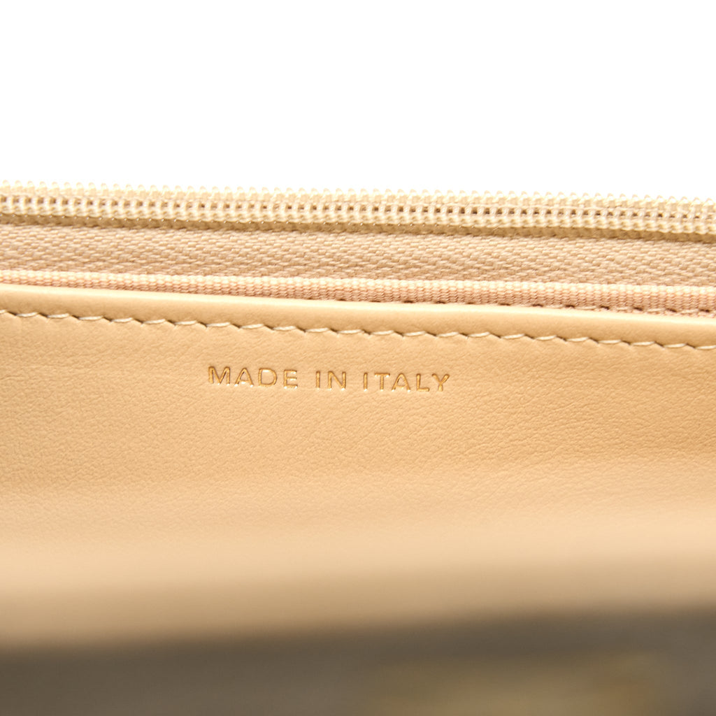 Chanel Classic Wallet On Chain Caviar Beige  (Microchip)